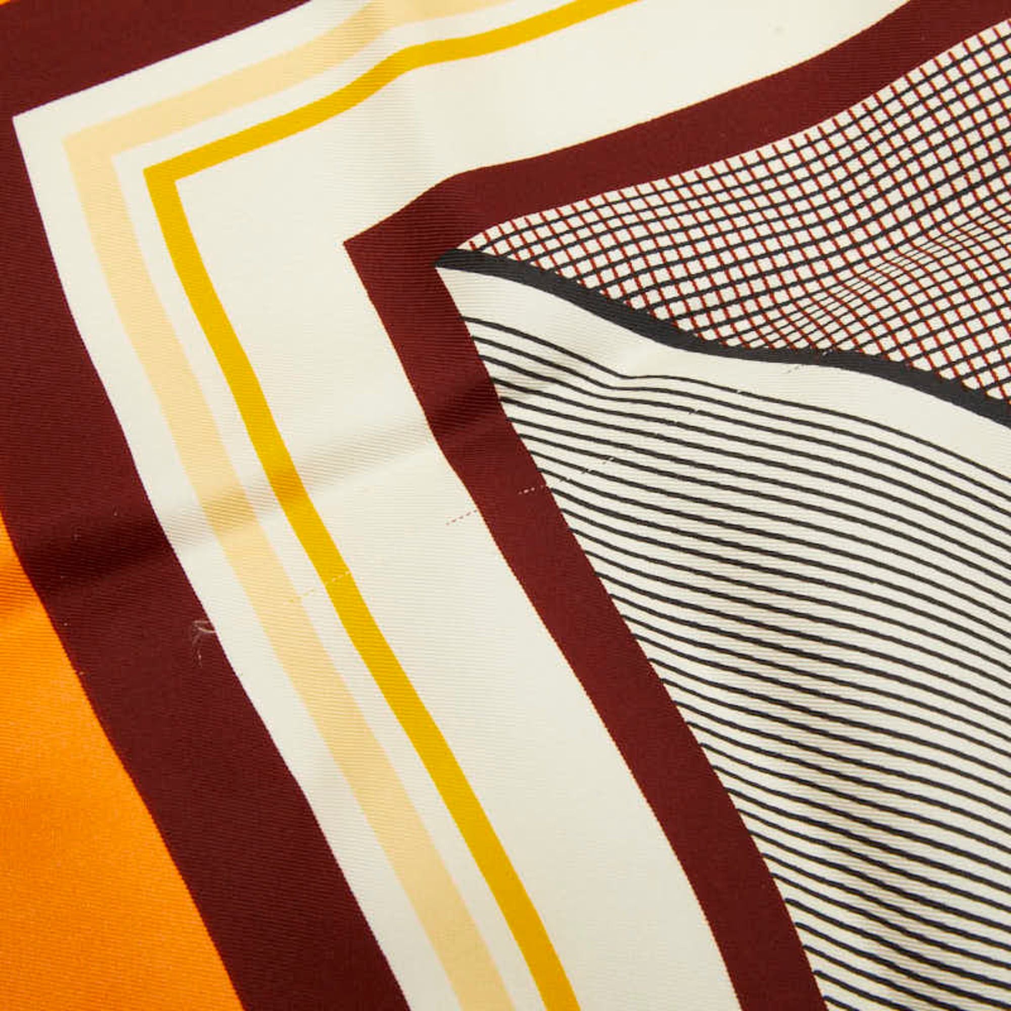 Dior Christian Dior Dior Logo Scarf Muffler Orange Brown Yellow Silk Women's Size ONE SIZE - 3 Thumbnail