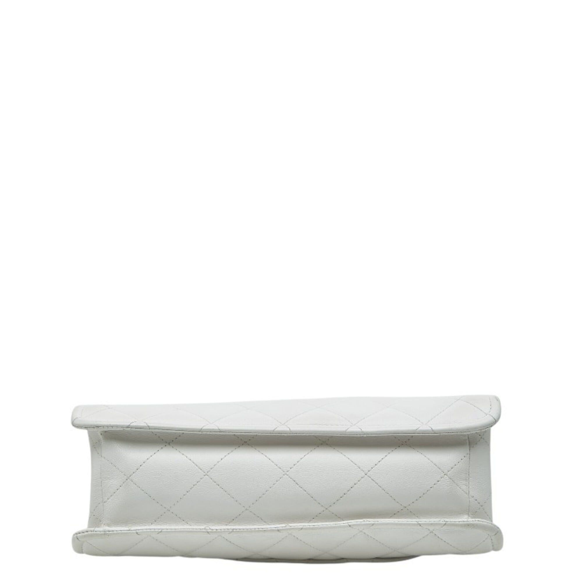 Chanel Chanel Coco Mark Matelassé Chain Tote Bag Shoulder White Caviar Leather Women's CHANEL Size ONE SIZE - 3 Thumbnail