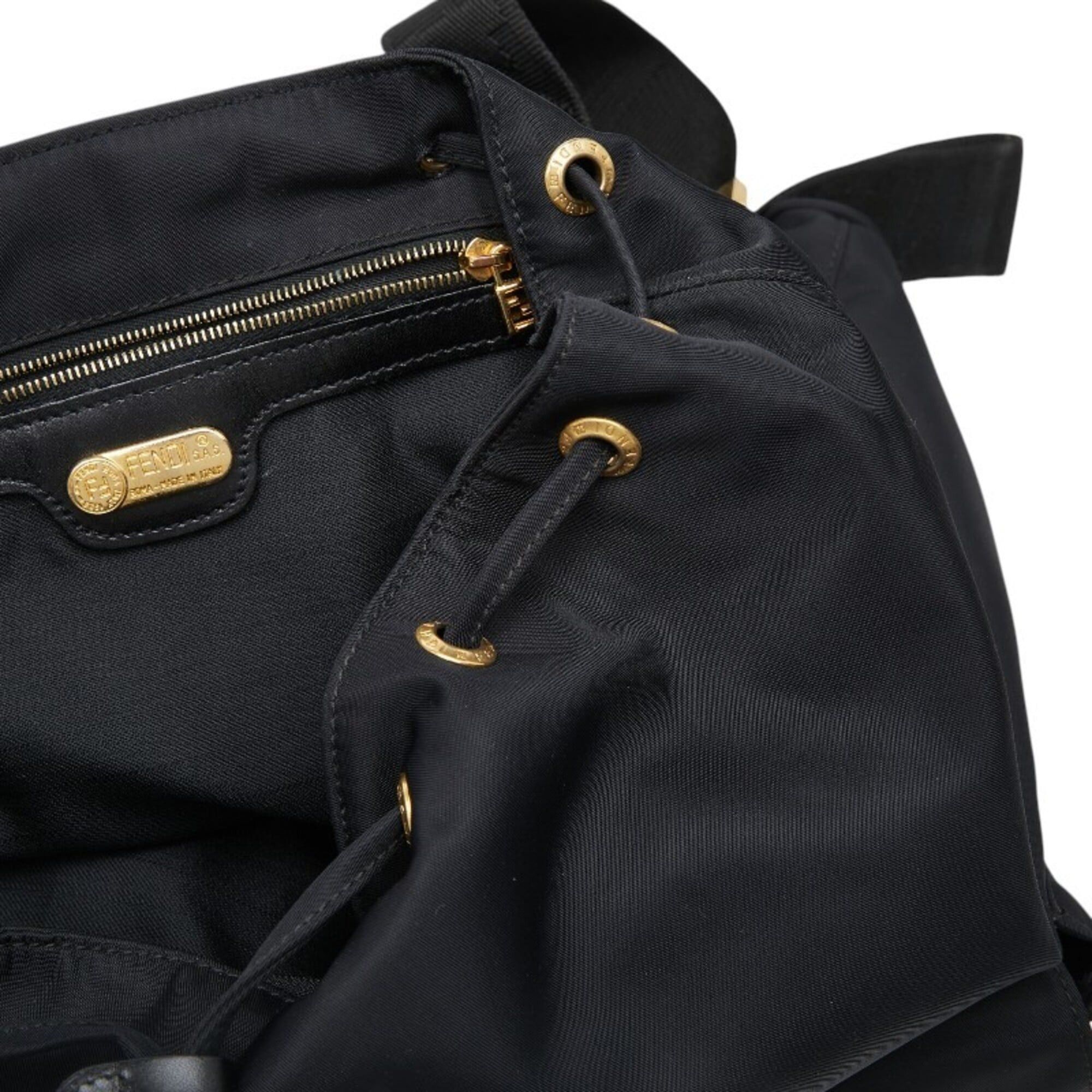 Fendi Fendi Backpack, Rucksack, Black Nylon Leather, Women's FENDI Size ONE SIZE - 11 Thumbnail