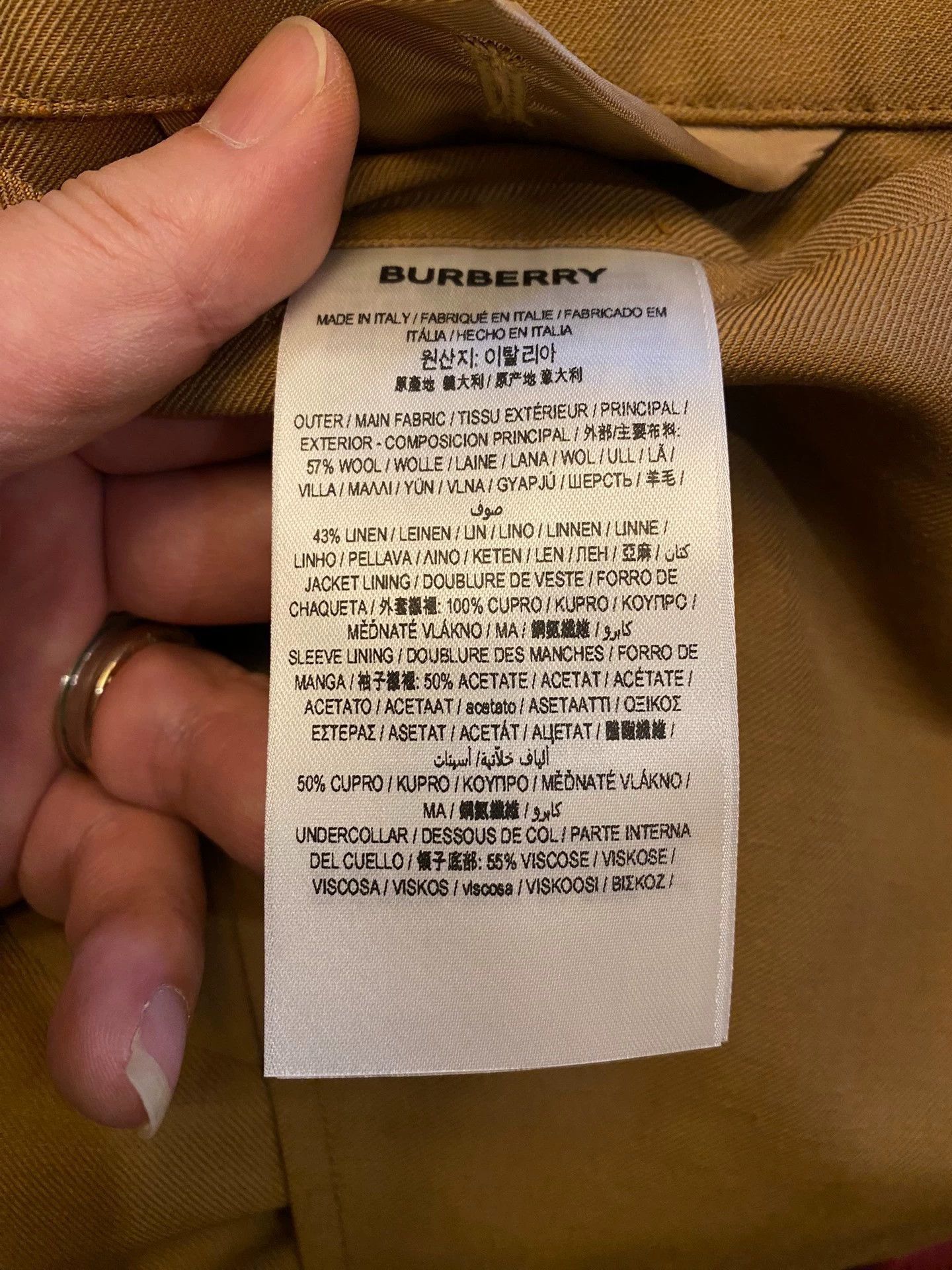 Burberry Beige Formal Blazer with Button Closure Size US M / EU 48-50 / 2 - 8 Thumbnail