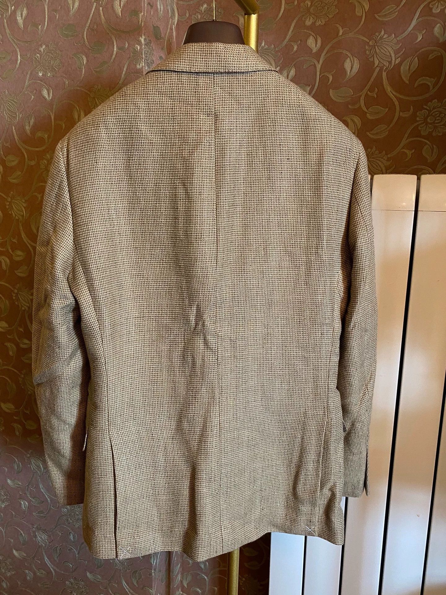 Ralph Lauren Beige Houndstooth Pattern Blazer Size US M / EU 48-50 / 2 - 3 Thumbnail