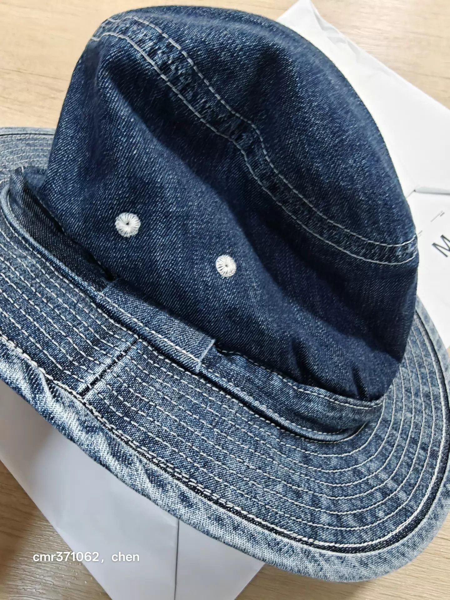 Visvim Blue Denim Bucket Hat Size ONE SIZE - 5 Thumbnail