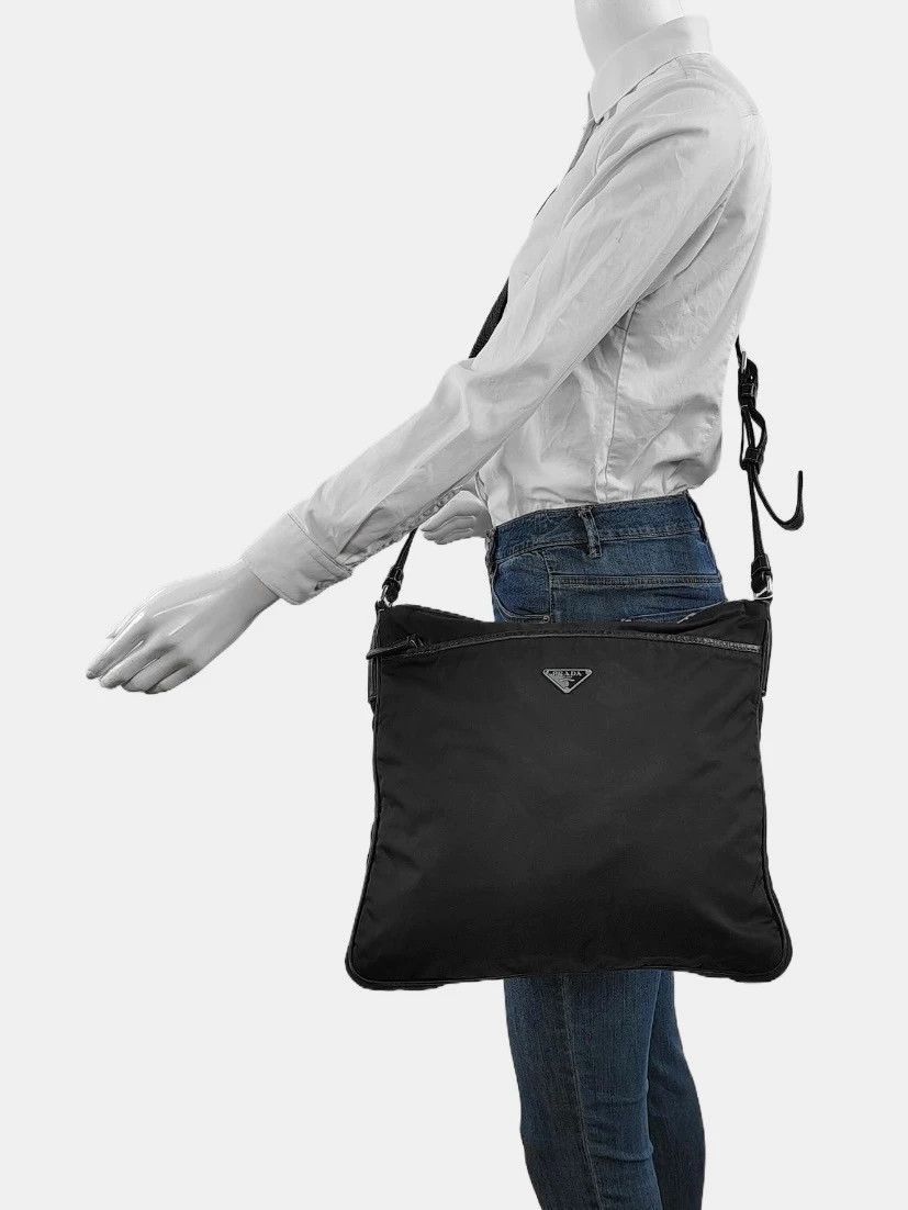 Prada Black Nylon Crossbody Bag with Adjustable Strap Size ONE SIZE - 7 Thumbnail