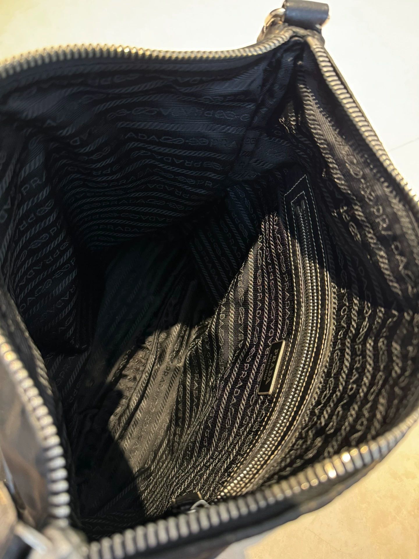 Prada Black Nylon Crossbody Bag with Adjustable Strap Size ONE SIZE - 3 Thumbnail