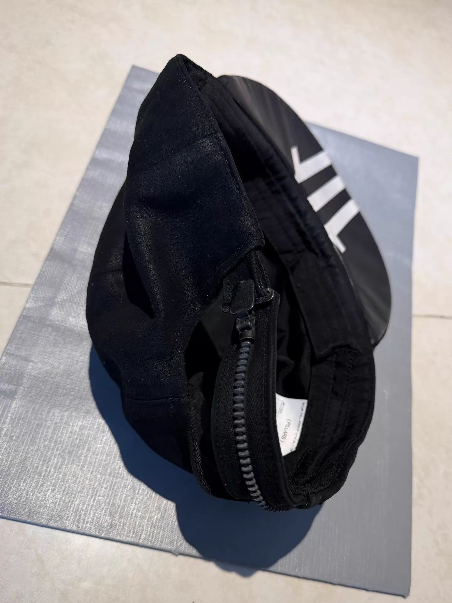 Julius Black Zip-Detail Cap with White Logo Size ONE SIZE - 7 Thumbnail