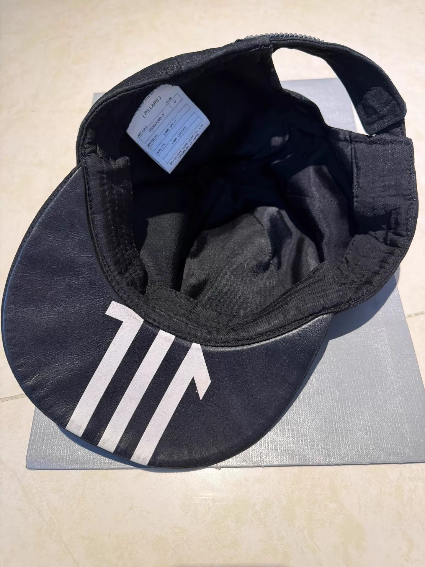 Julius Black Zip-Detail Cap with White Logo Size ONE SIZE - 6 Thumbnail