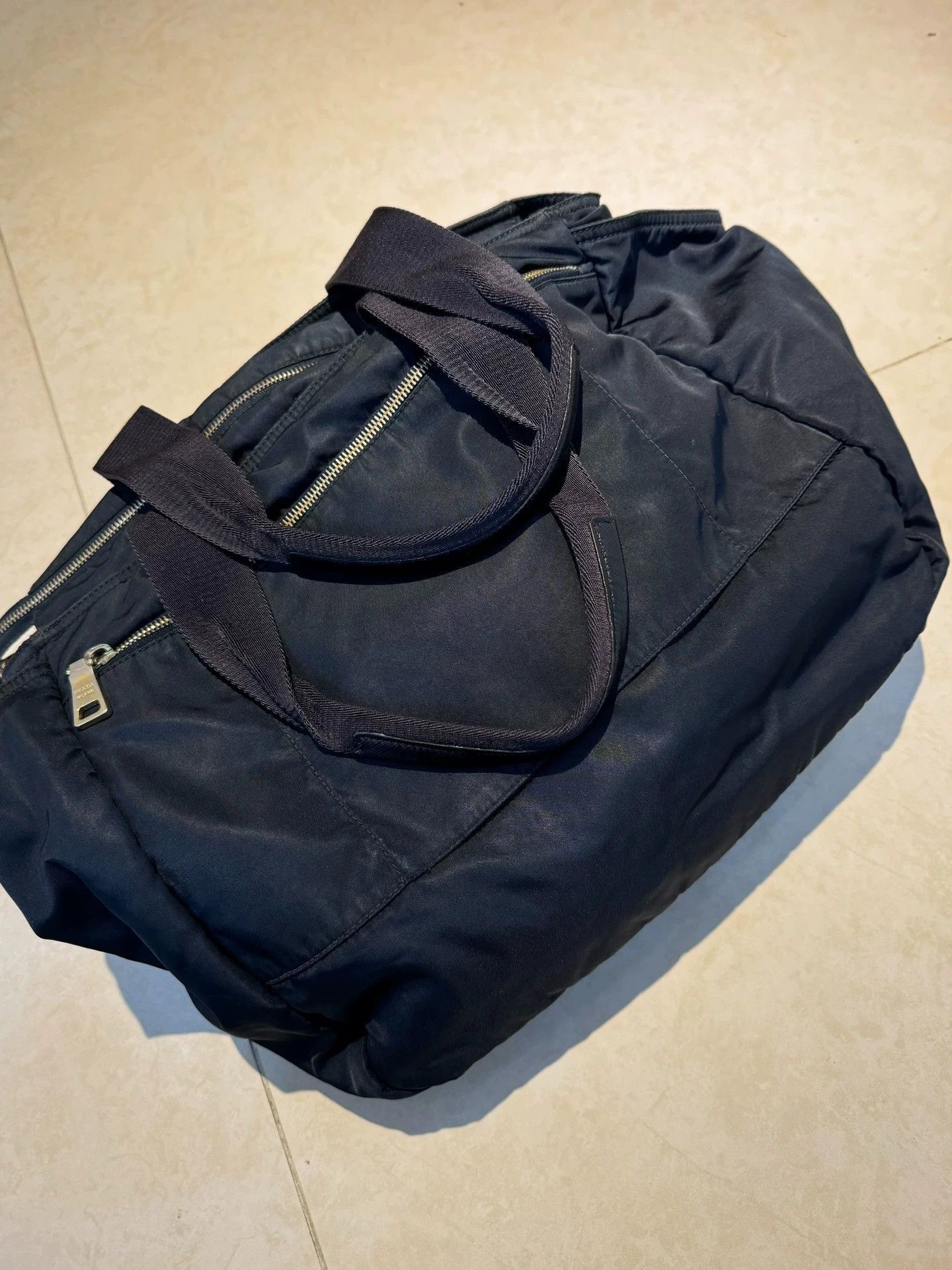 Prada Blue Nylon Tote Bag with Zip Pockets Size ONE SIZE - 5 Thumbnail