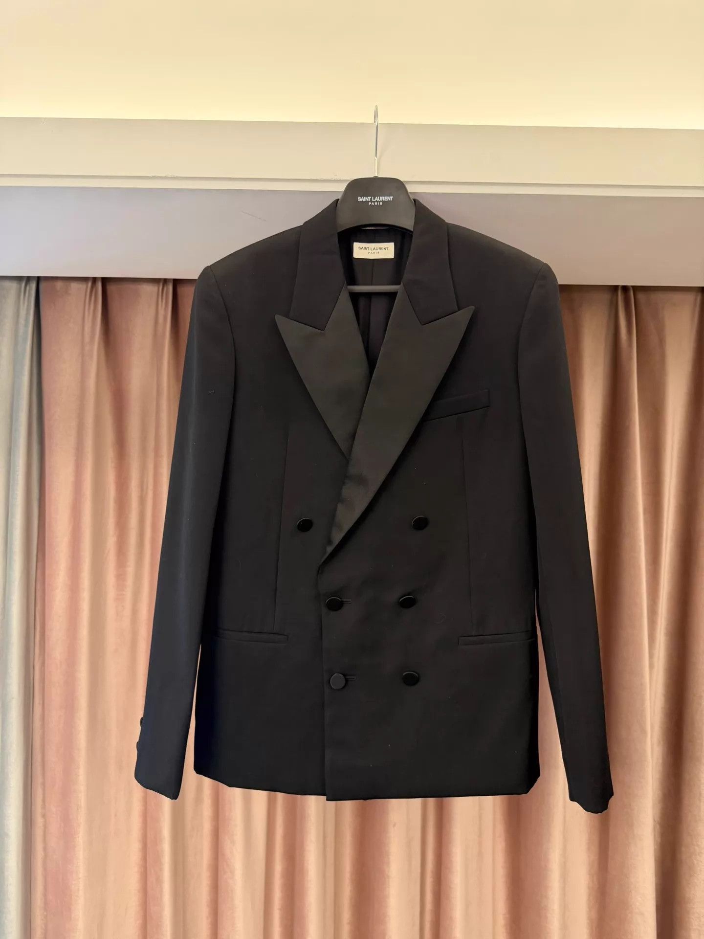 Saint Laurent Paris Black Double-Breasted Formal Blazer Size US M / EU 48-50 / 2 - 8 Thumbnail