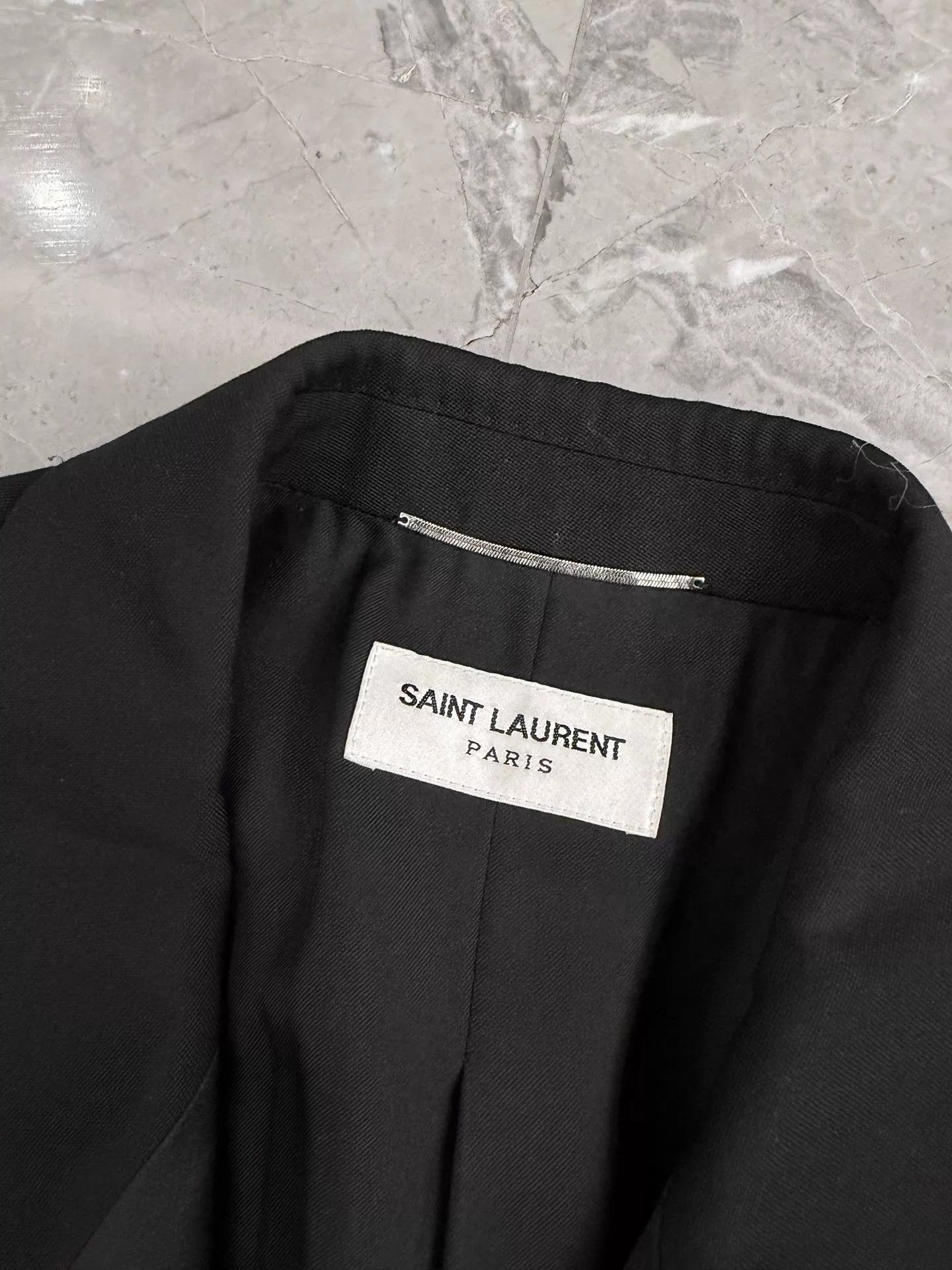Saint Laurent Paris Black Double-Breasted Formal Blazer Size US M / EU 48-50 / 2 - 3 Thumbnail