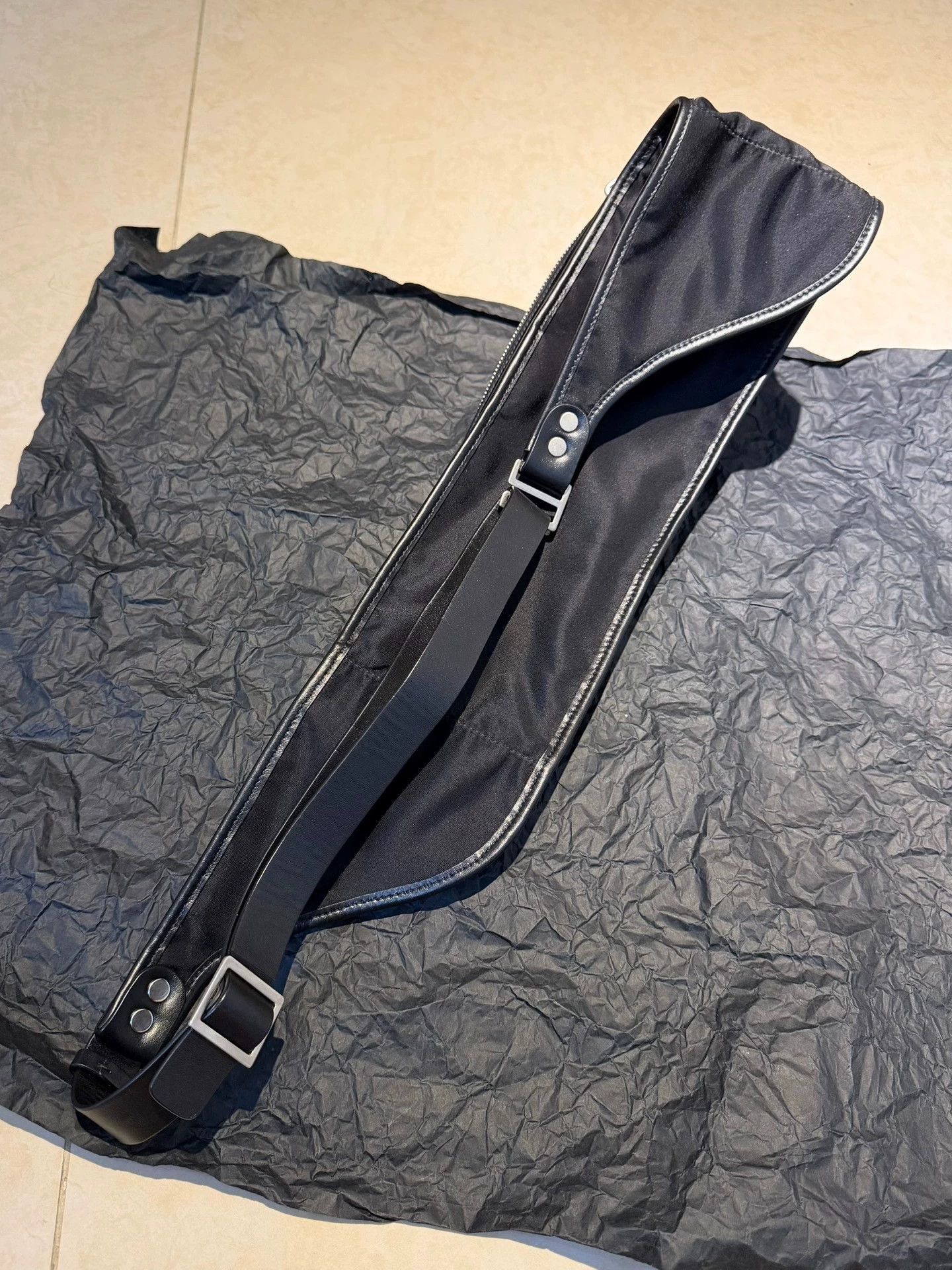 Jil Sander Black Nylon Fanny Pack with Zipper Size ONE SIZE - 2 Thumbnail