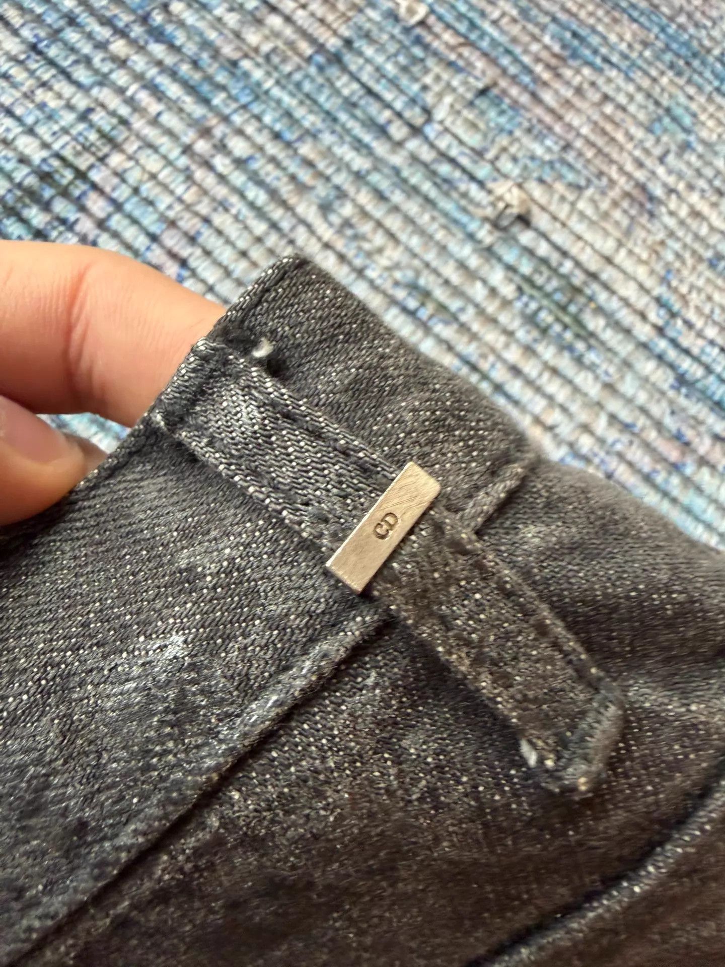 Dior Gray Denim Straight-Leg Jeans Size US 30 / EU 46 - 9 Thumbnail
