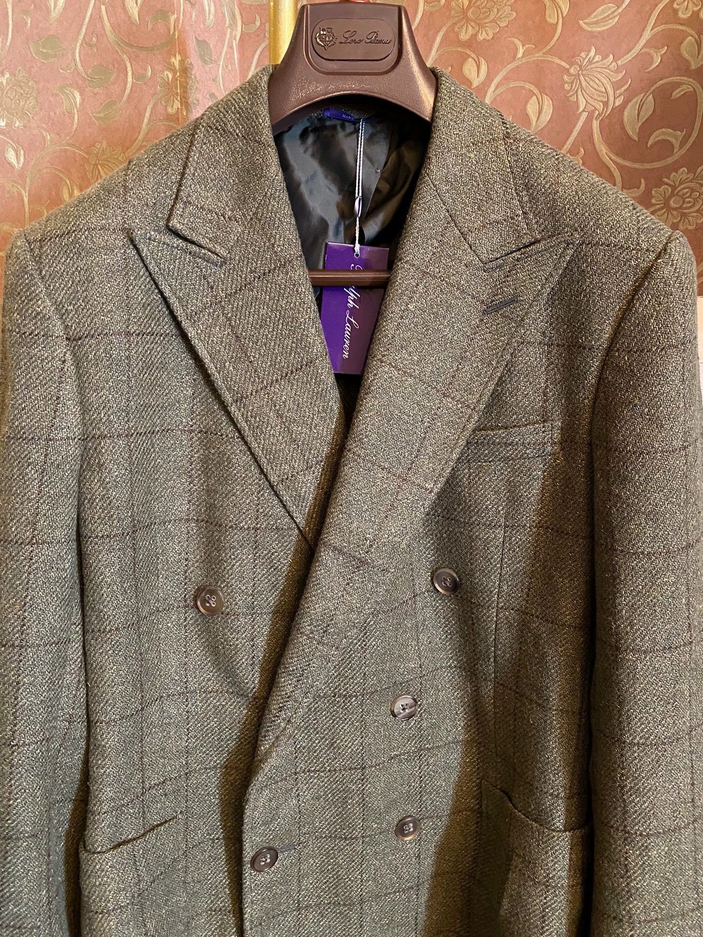 Ralph Lauren Green Check Double-Breasted Tailored Jacket Size US M / EU 48-50 / 2 - 3 Thumbnail
