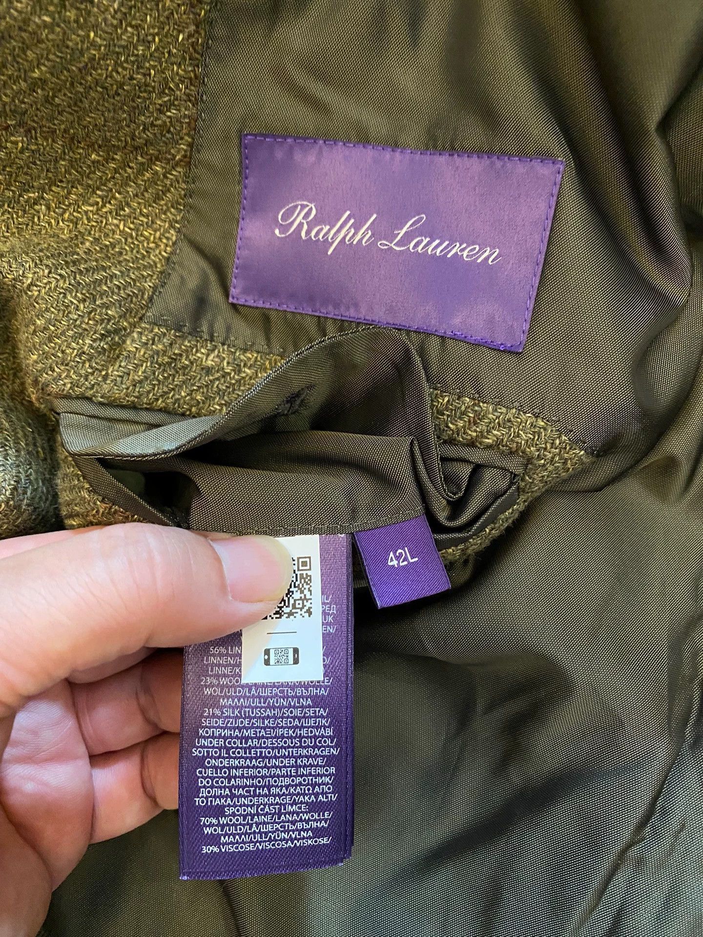 Ralph Lauren Green Check Double-Breasted Tailored Jacket Size US M / EU 48-50 / 2 - 7 Thumbnail