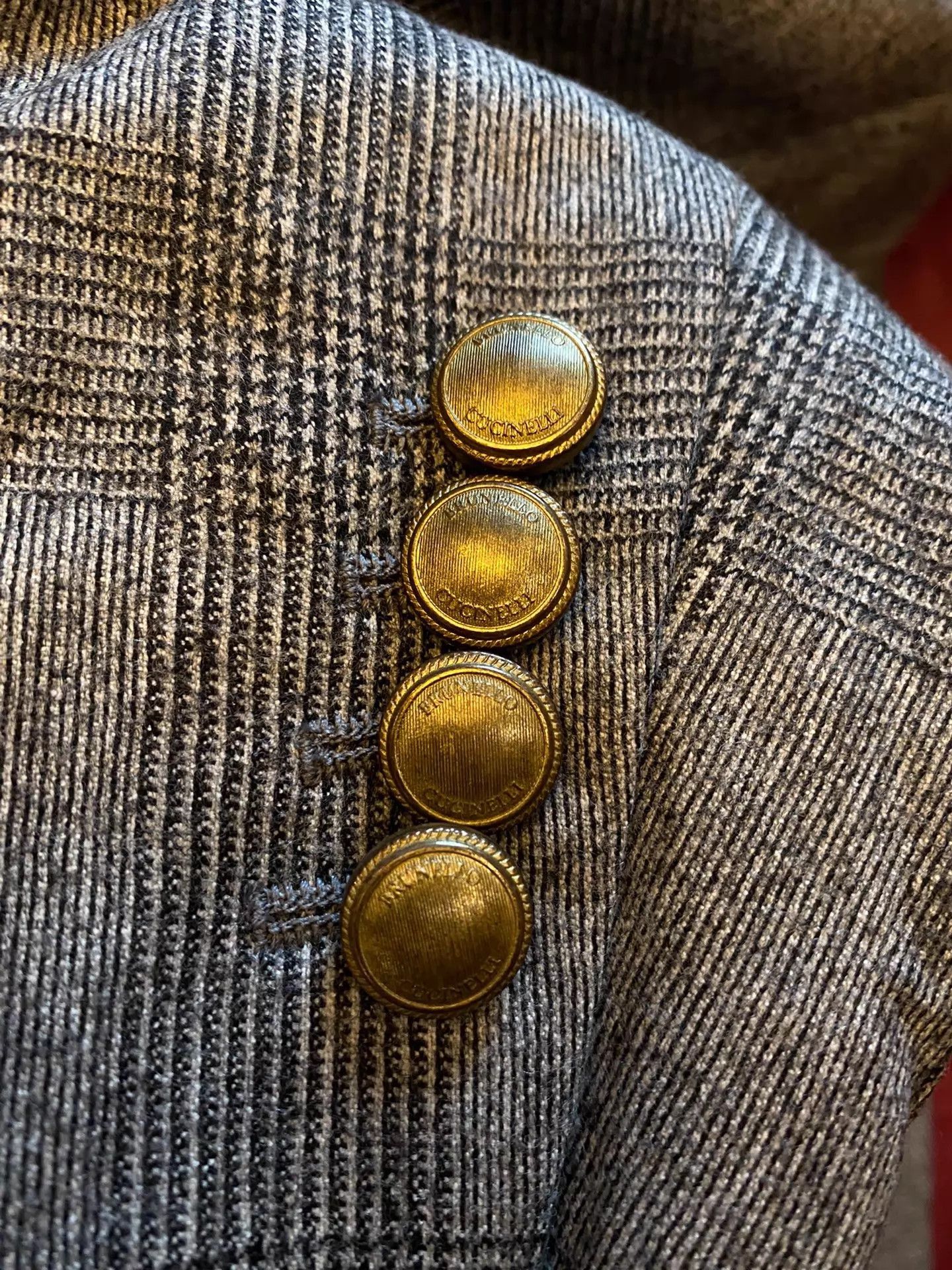 Brunello Cucinelli Checkered Double-Breasted Blazer Size US M / EU 48-50 / 2 - 7 Thumbnail