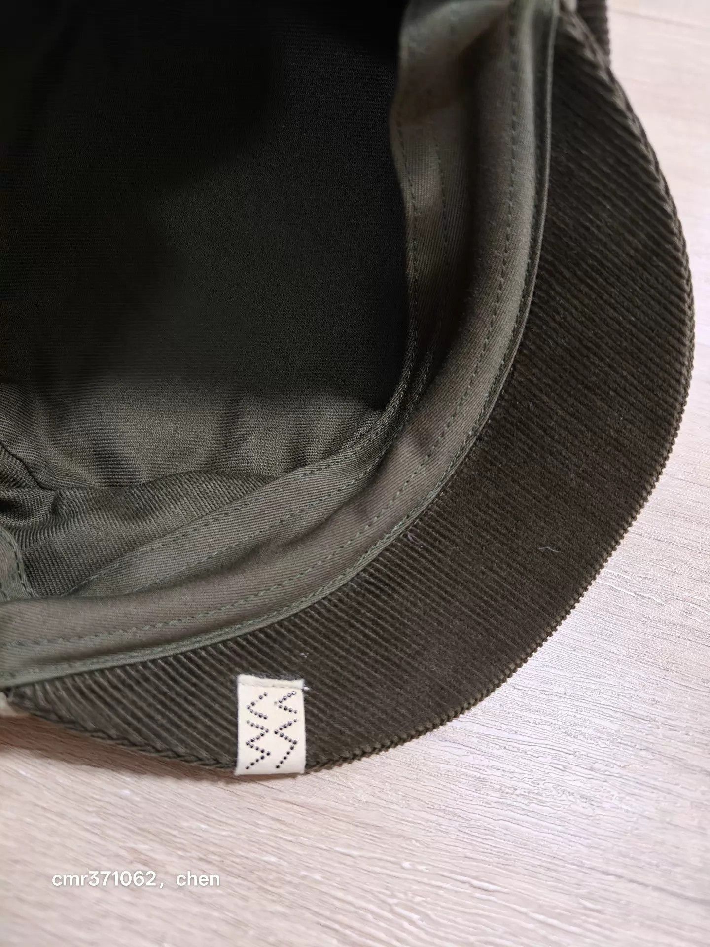 Visvim Green Corduroy Embroidered Cap Size ONE SIZE - 4 Thumbnail