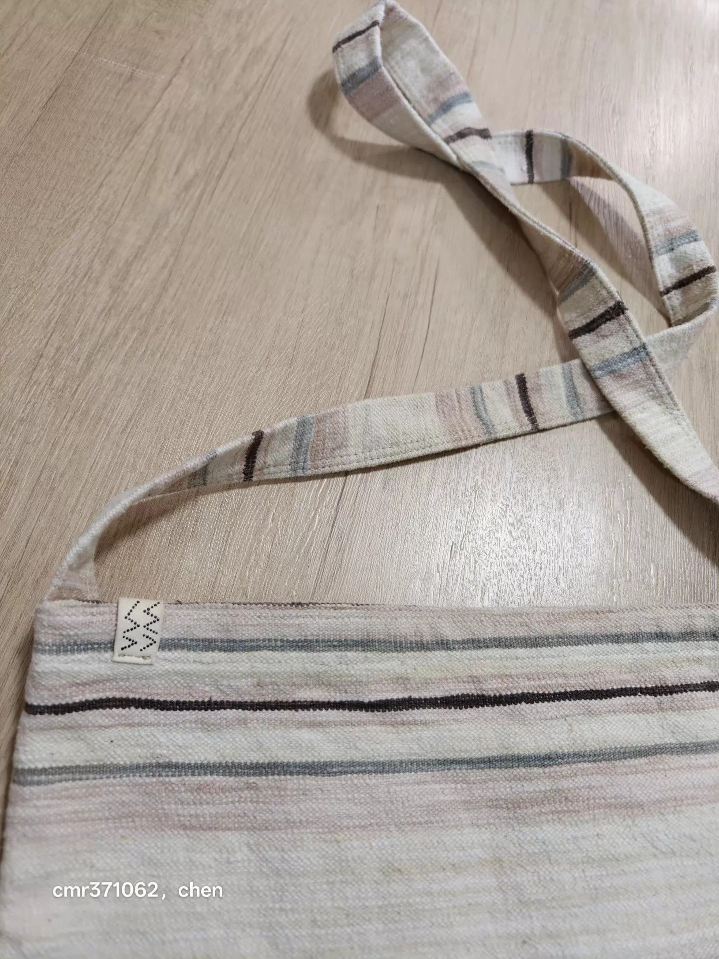 Visvim Beige Striped Canvas Sling Bag Size ONE SIZE - 4 Thumbnail
