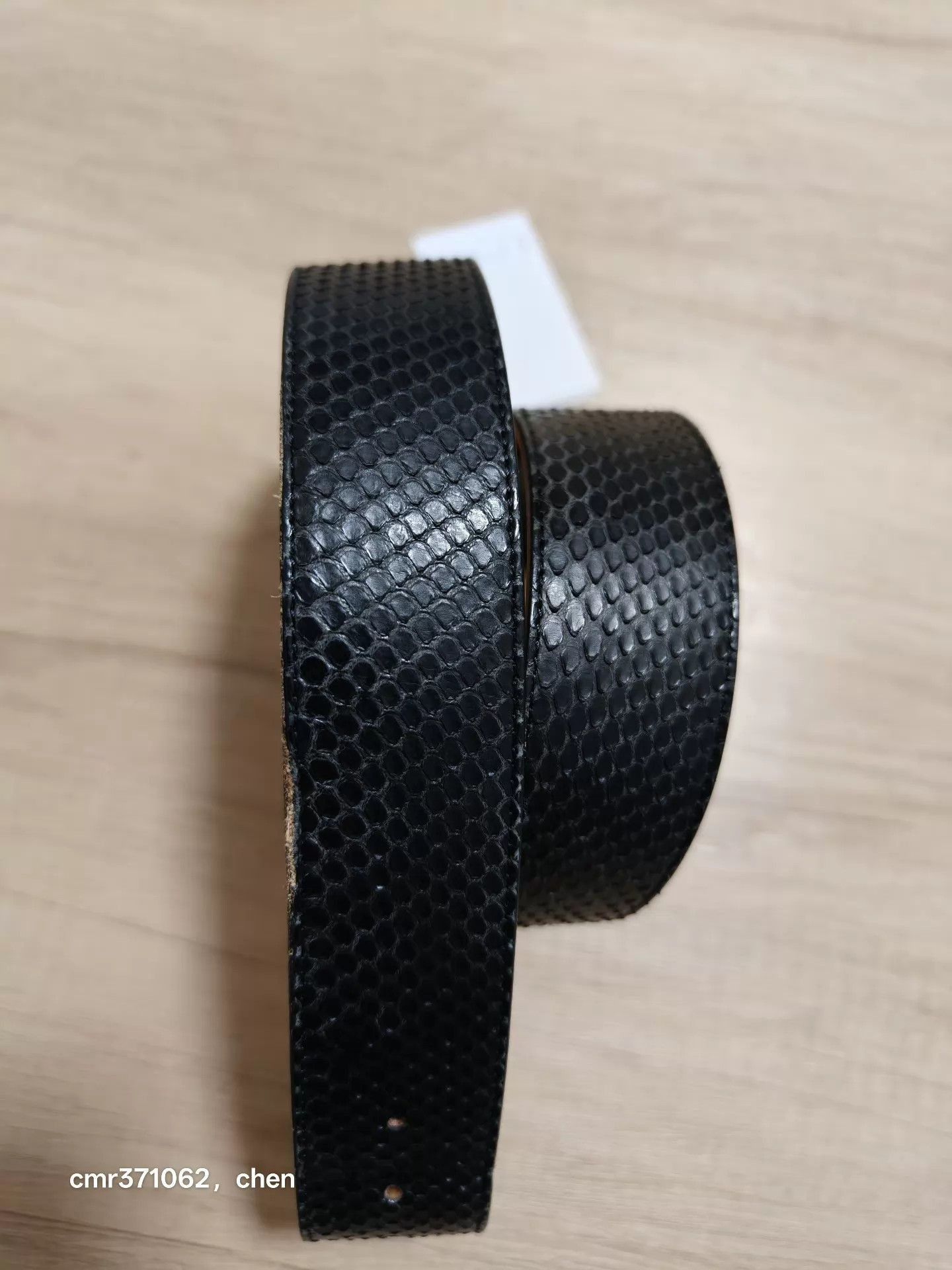 Visvim Black Textured Belt with Square Silver Buckle Size ONE SIZE - 6 Thumbnail