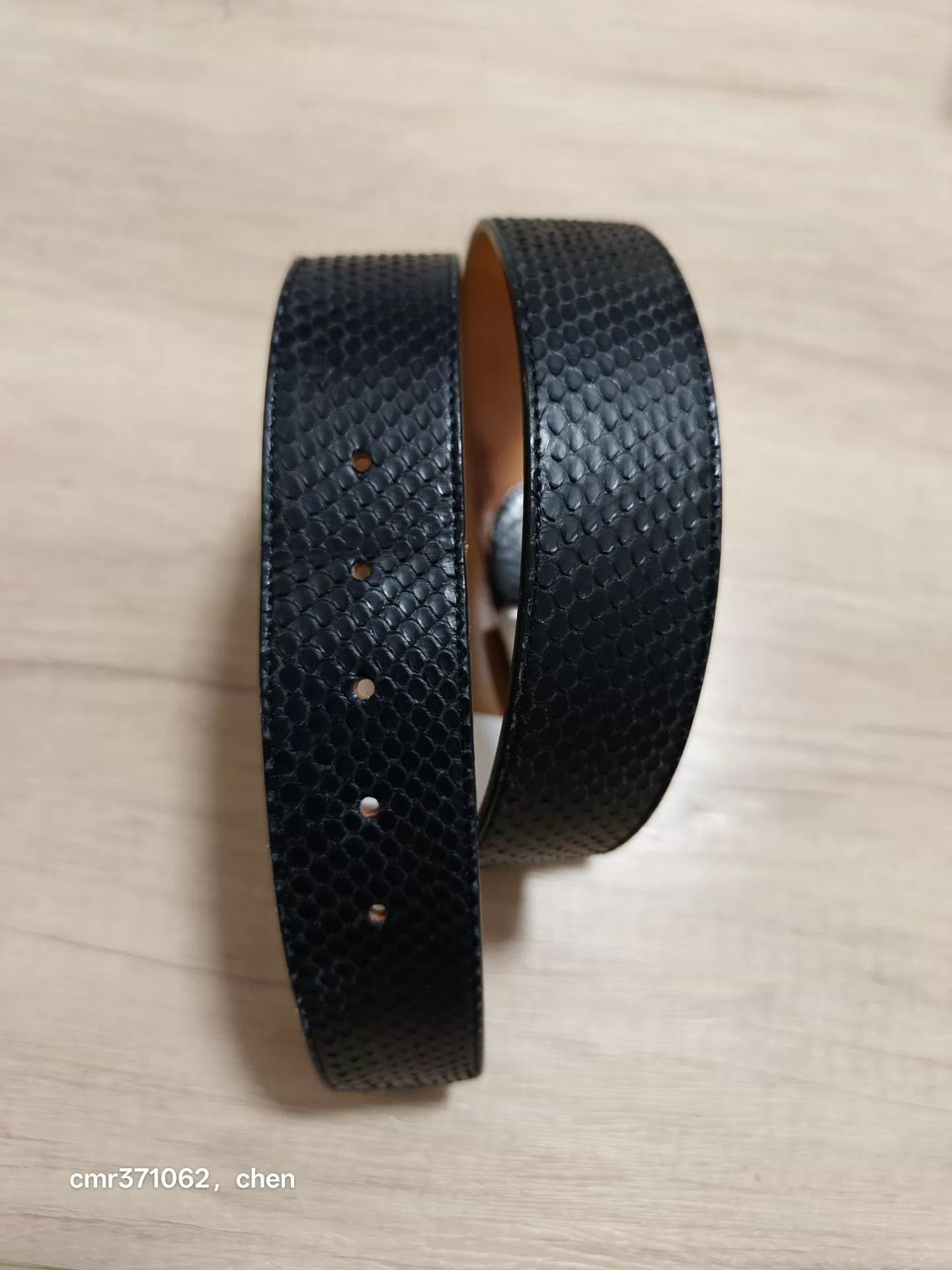 Visvim Black Textured Belt with Square Silver Buckle Size ONE SIZE - 5 Thumbnail