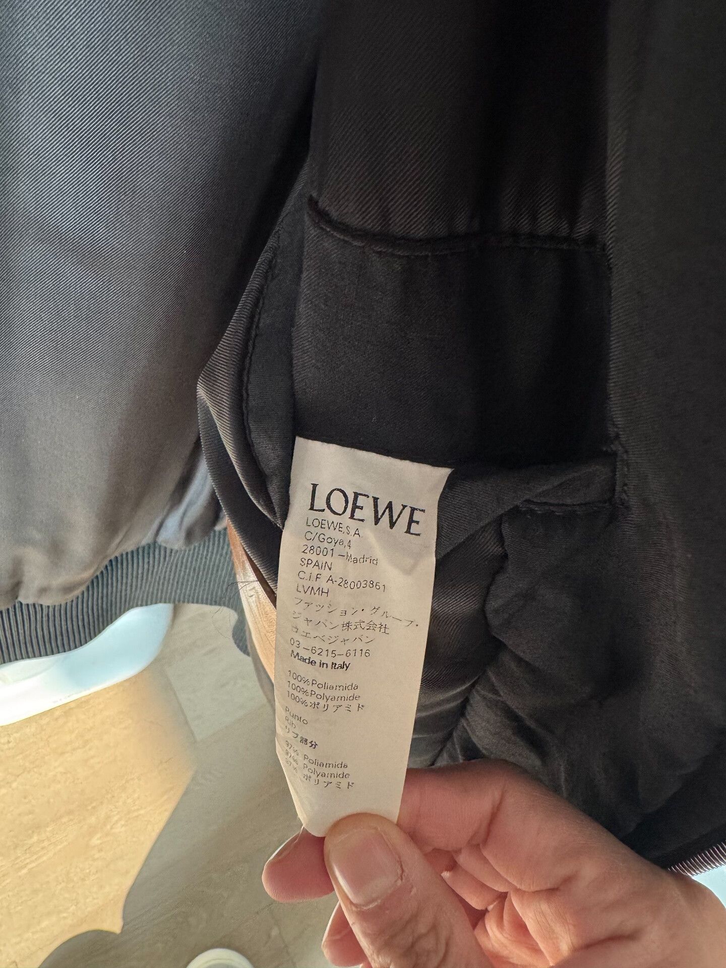 Loewe Loewe Black Cotton Cropped Jacket Size US M / EU 48-50 / 2 - 5 Thumbnail
