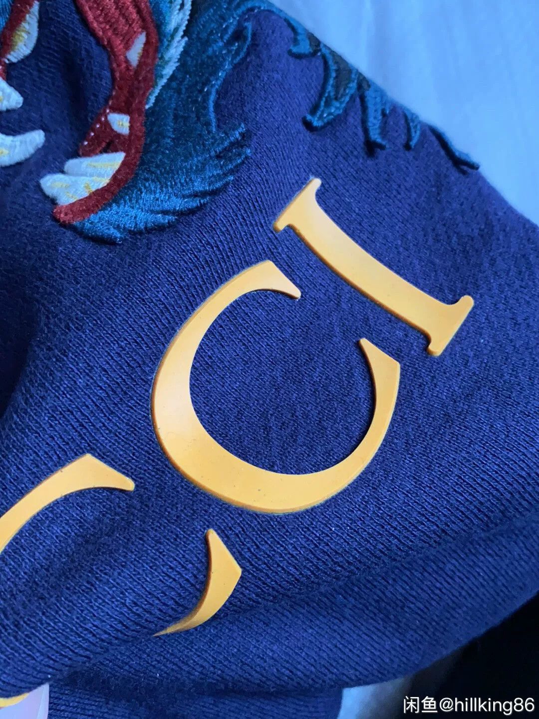 Gucci Gucci Men's Wolf Head Blue Sweatshirt Size US M / EU 48-50 / 2 - 2 Thumbnail