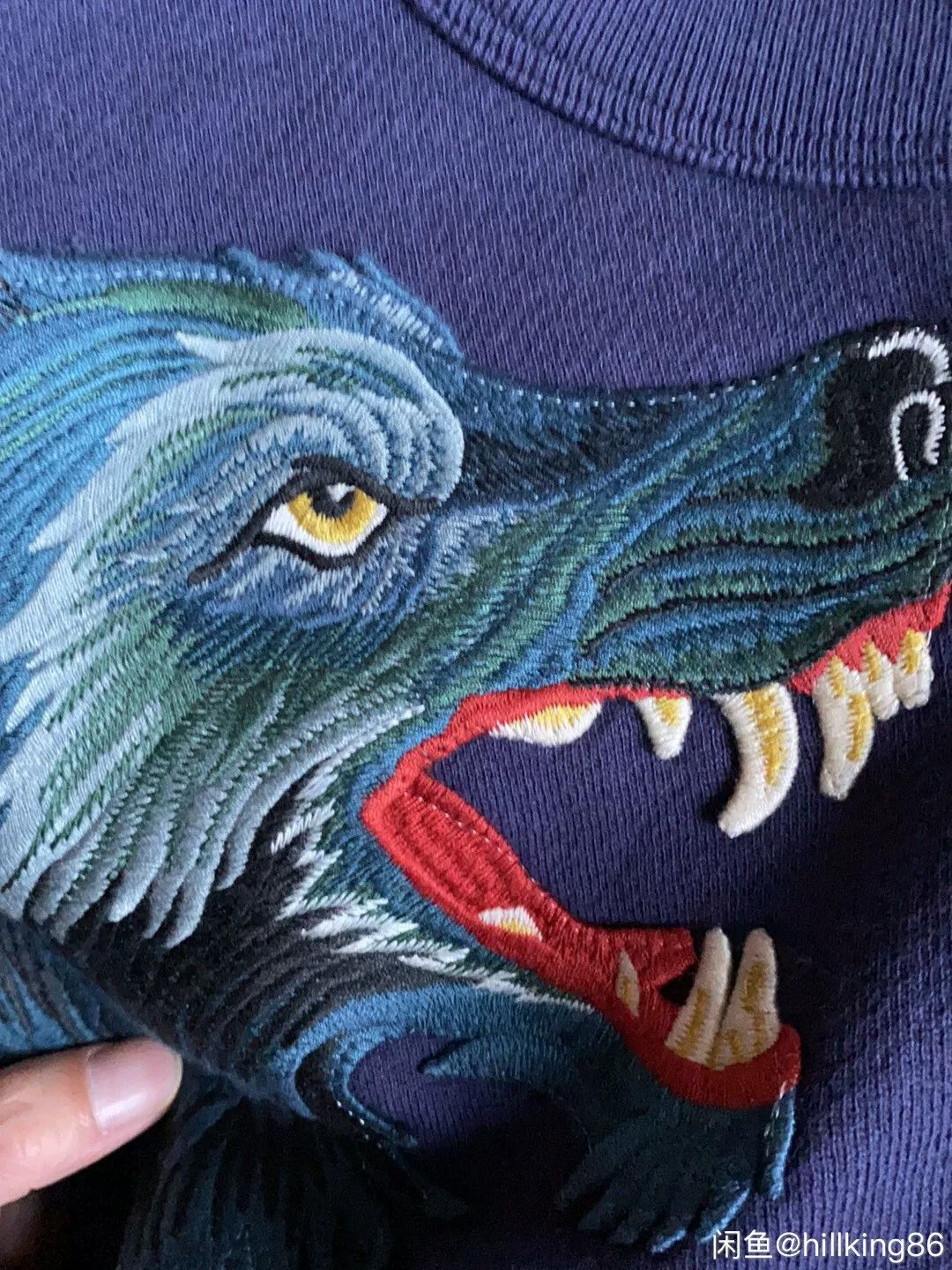 Gucci Gucci Men's Wolf Head Blue Sweatshirt Size US M / EU 48-50 / 2 - 3 Thumbnail