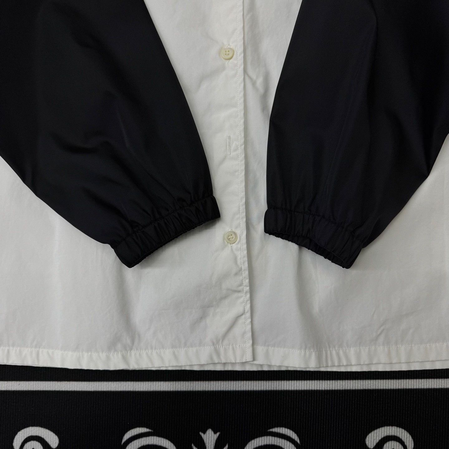 Prada Prada Black White Color-Block Shirt Size US M / EU 48-50 / 2 - 2 Thumbnail
