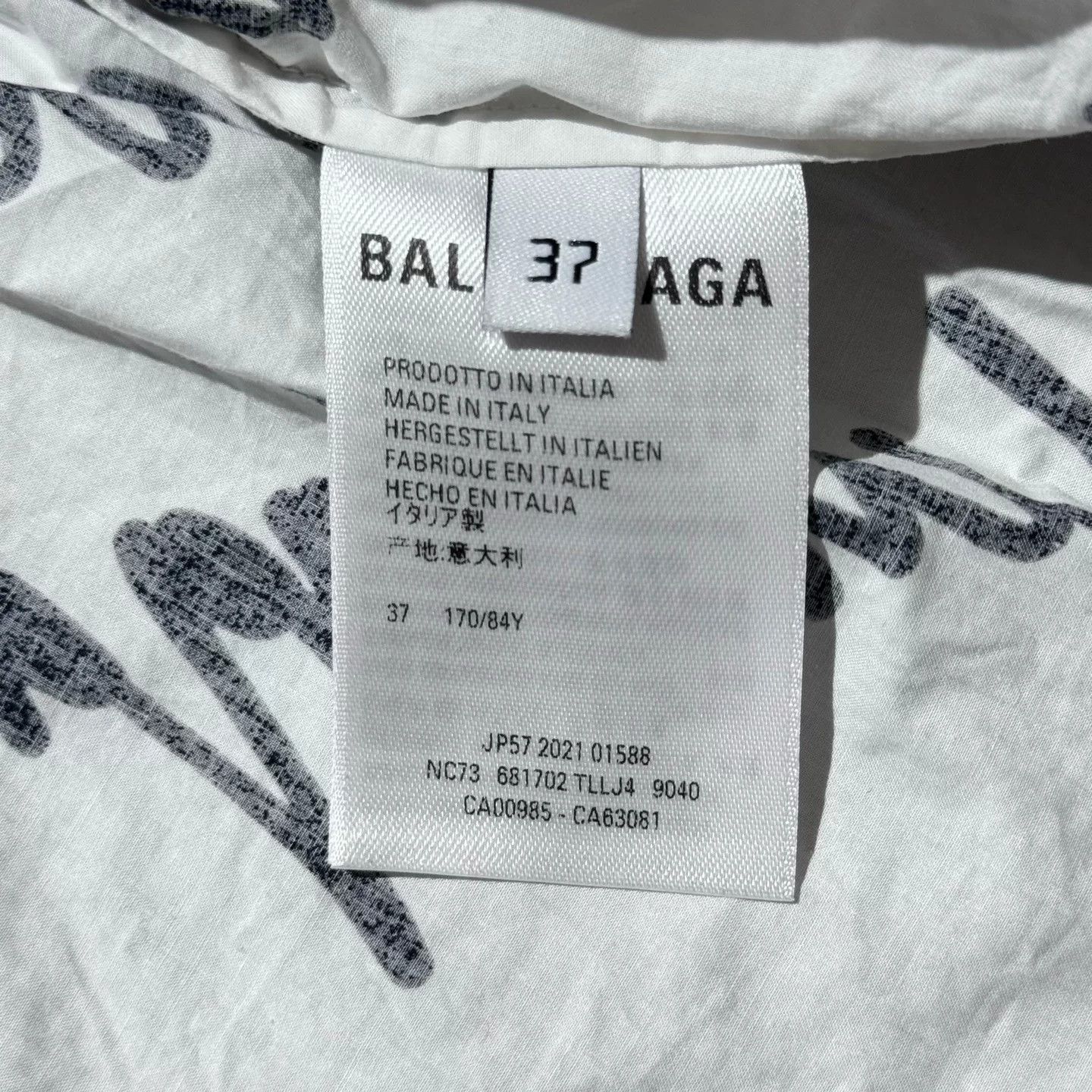 Balenciaga Balenciaga SS22 Letter Print White Shirt Size M / US 6-8 / IT 42-44 - 5 Thumbnail