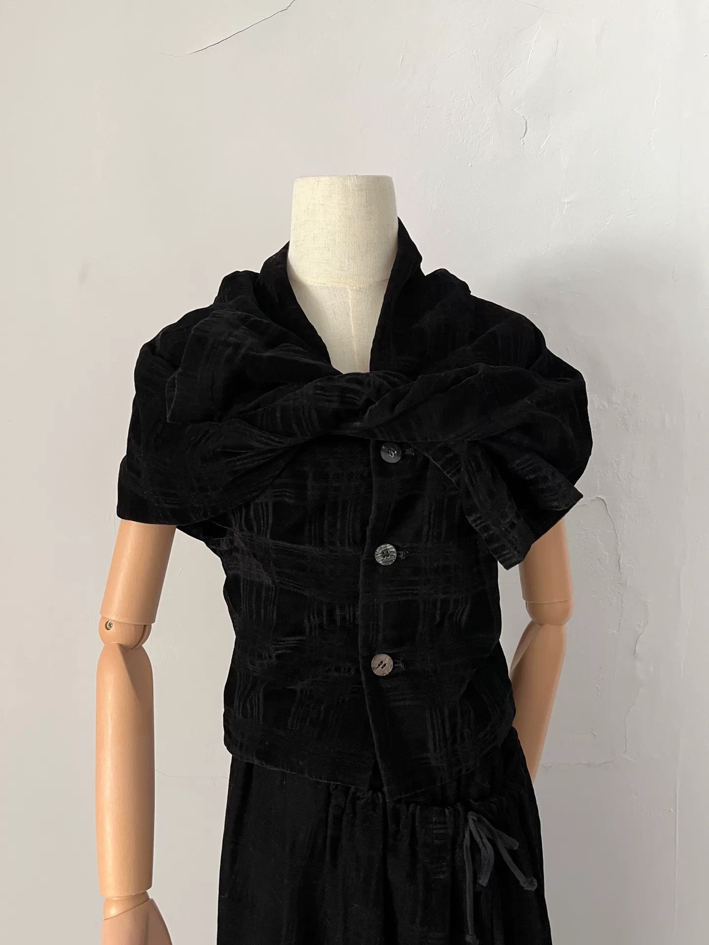 Comme des Garcons Comme des Garçons 90s velvet top-skirt set Size S / US 4 / IT 40 - 4 Thumbnail