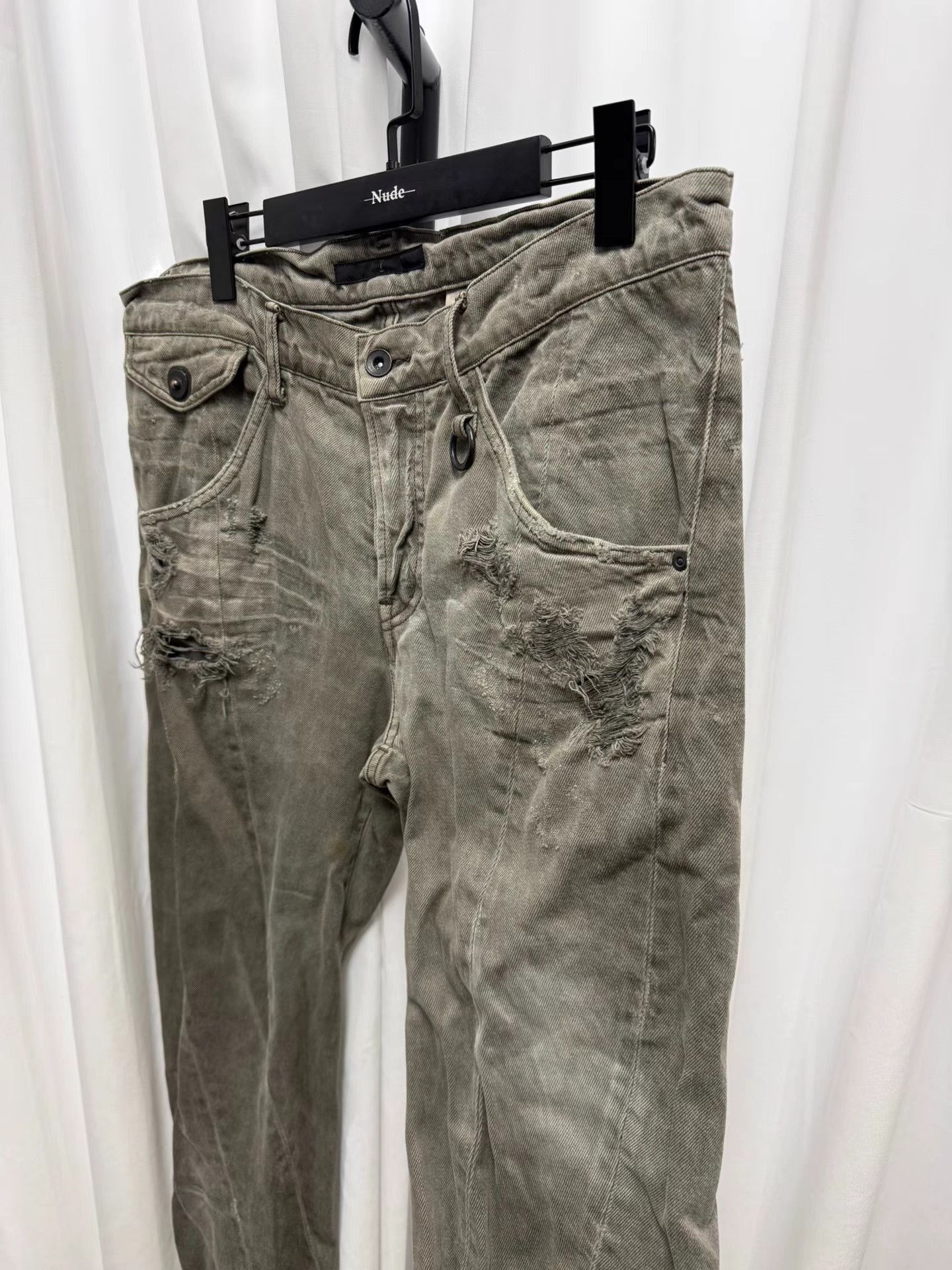 Julius Gray Distressed Casual Pants Size US 30 / EU 46 - 4 Thumbnail