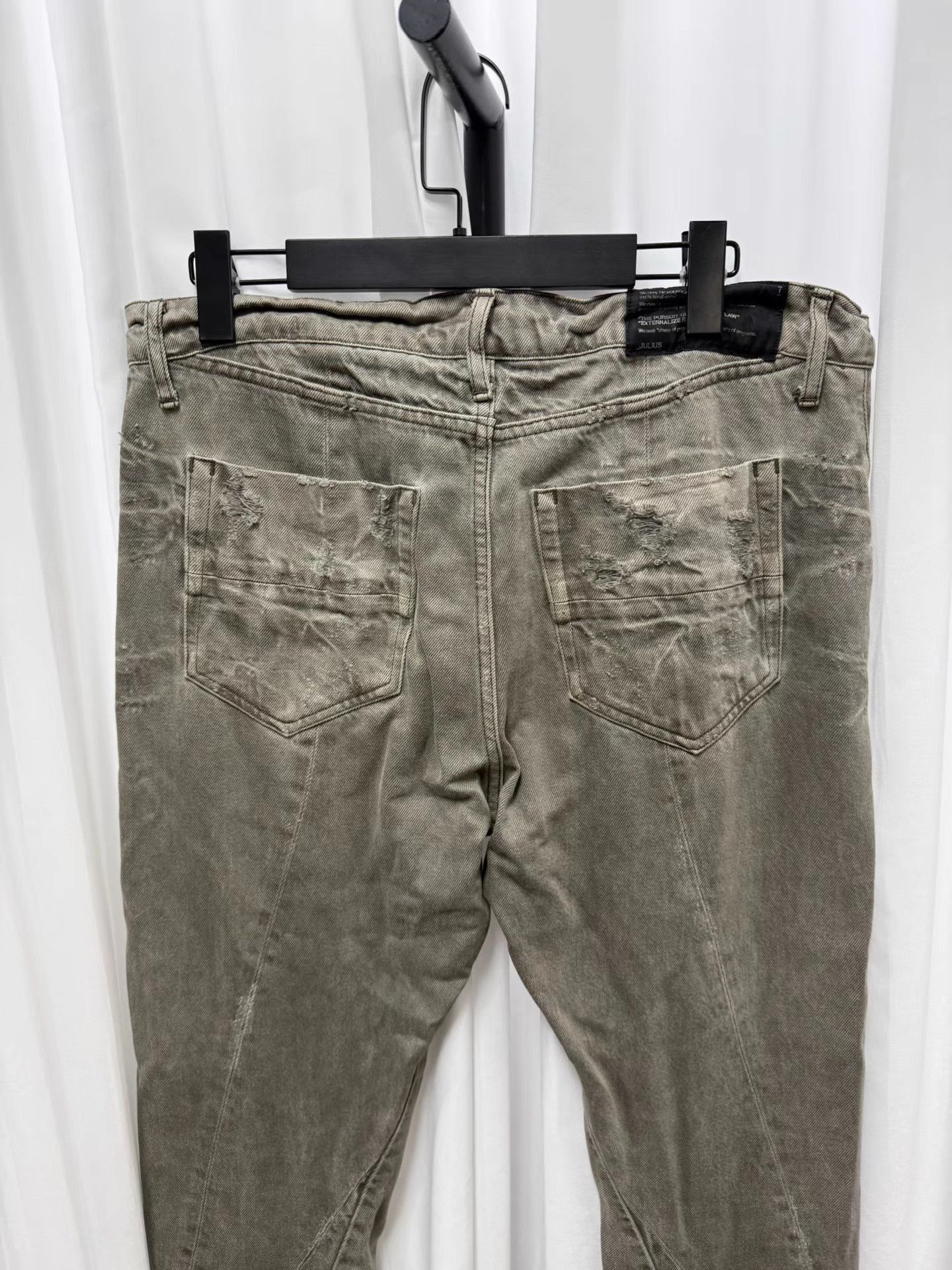 Julius Gray Distressed Casual Pants Size US 30 / EU 46 - 6 Thumbnail