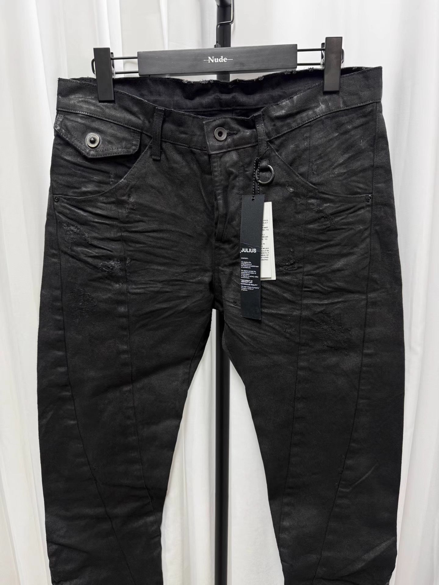 Julius Black Casual Pants with Ruched Ankles Size US 30 / EU 46 - 2 Thumbnail