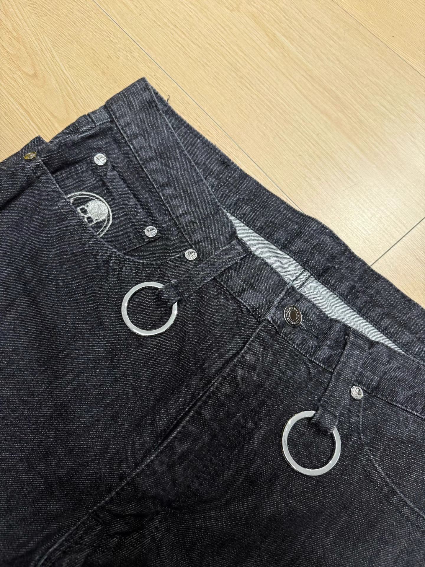 Mastermind Japan Gray Denim Jeans with Skull and Crossbones Design Size US 30 / EU 46 - 5 Thumbnail
