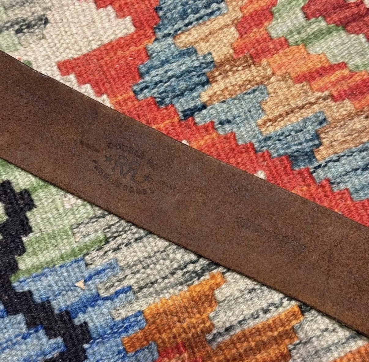 RRL Ralph Lauren Brown Leather Belt with Brass Buckle Size ONE SIZE - 8 Thumbnail