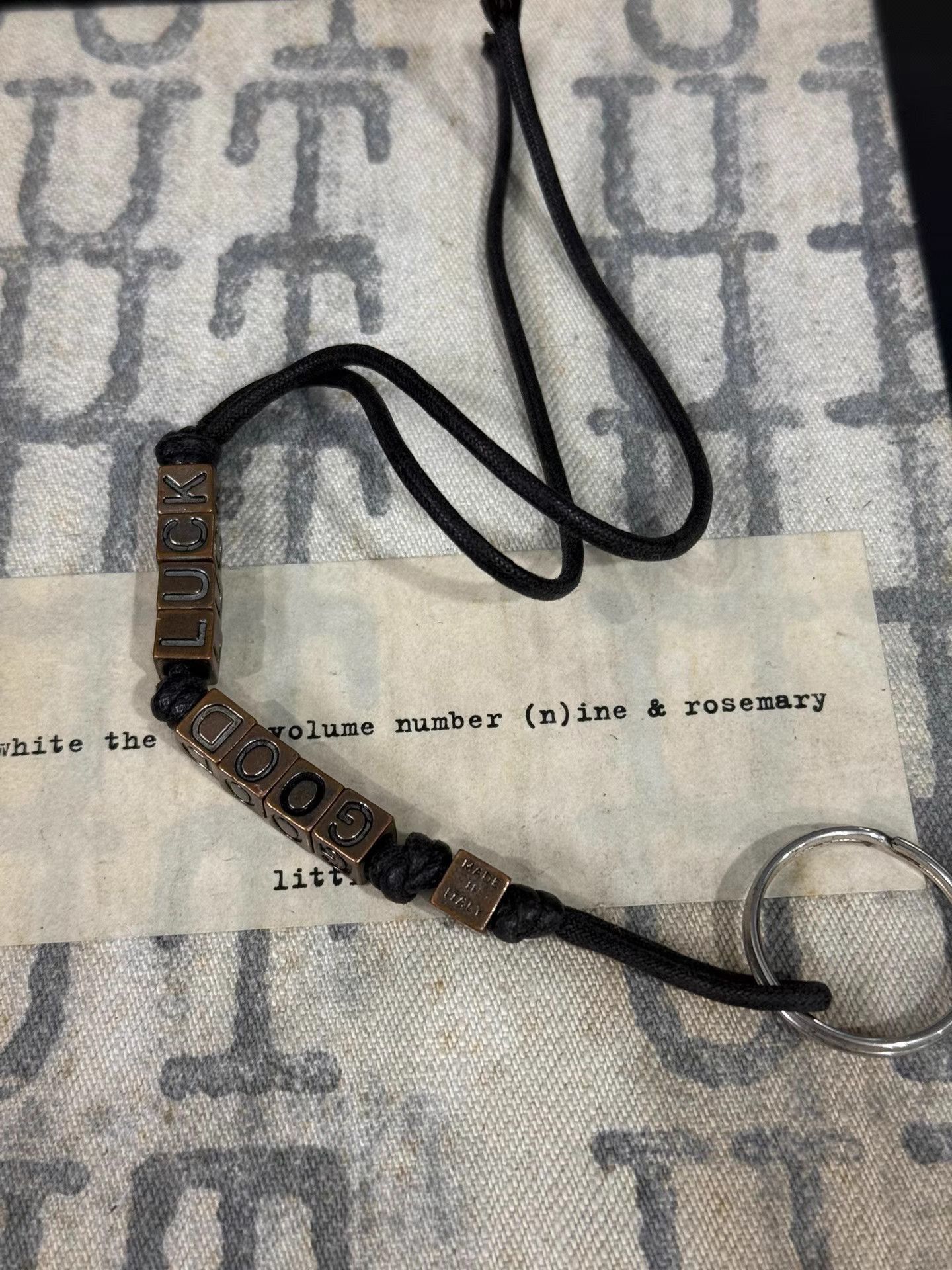 Maison Margiela Brown 'GOOD LUCK' Beaded Bracelet Size ONE SIZE - 4 Thumbnail