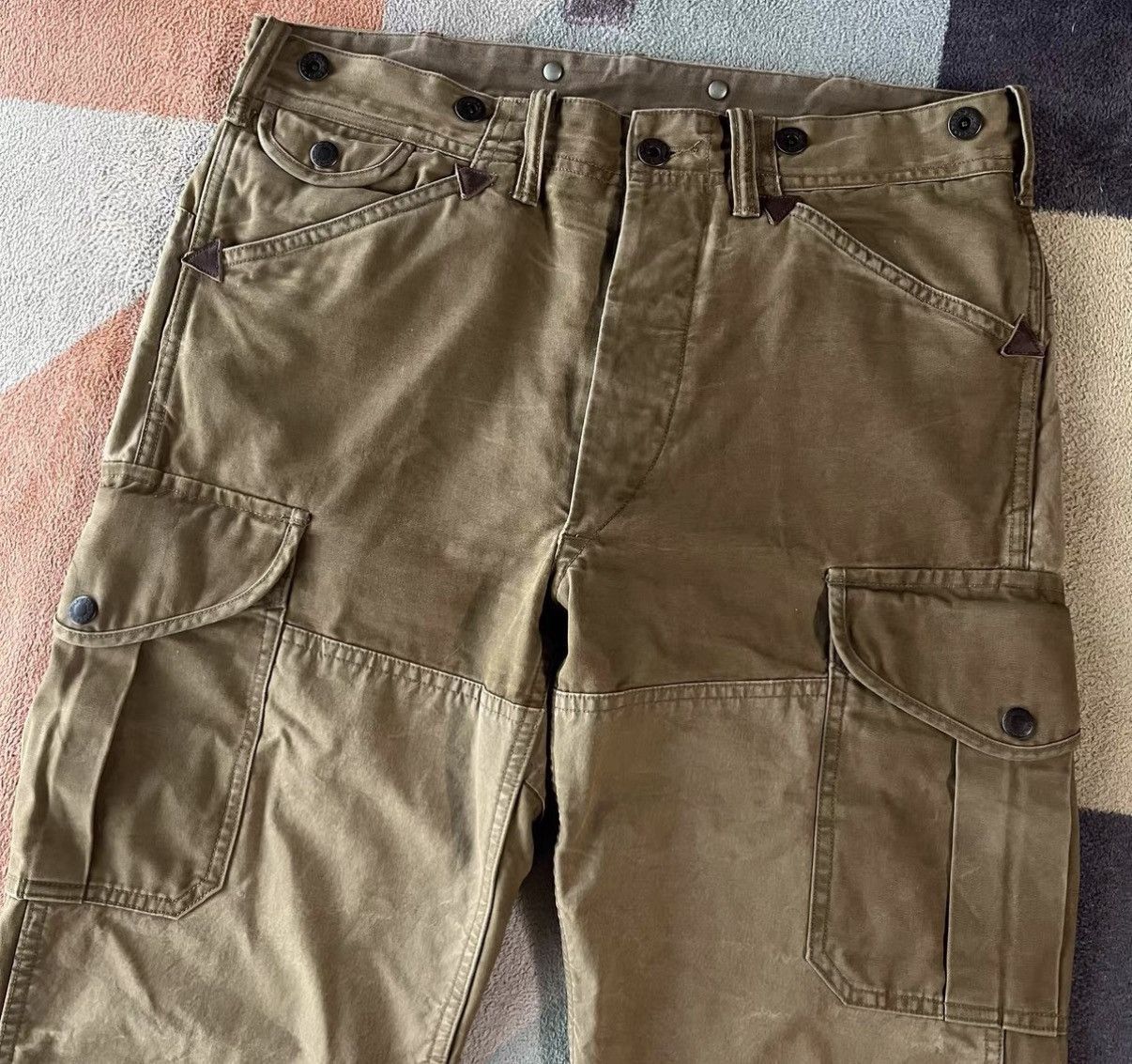 RRL Ralph Lauren Beige Cargo Pants with Multiple Utility Pockets Size US 30 / EU 46 - 3 Thumbnail
