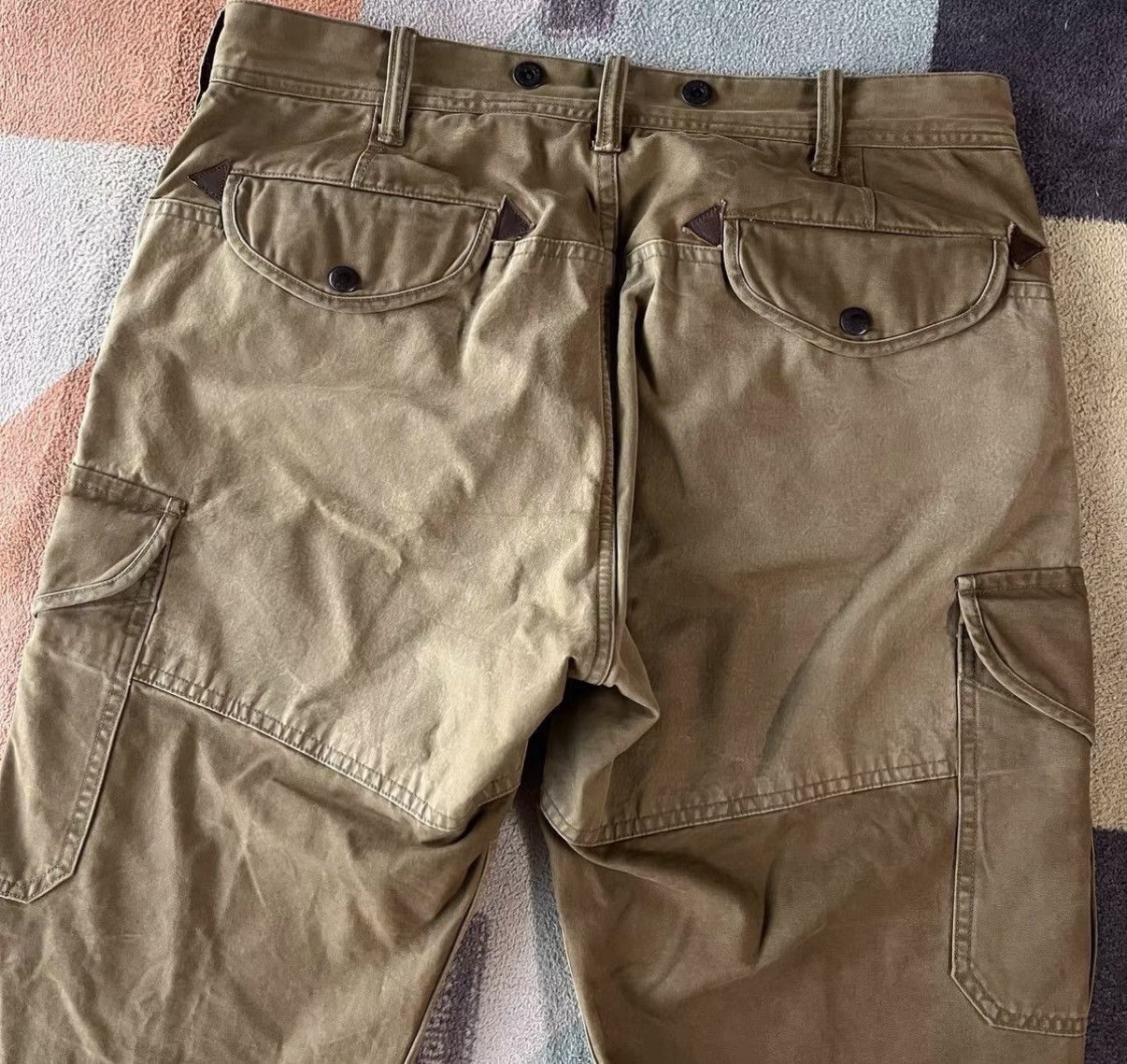 RRL Ralph Lauren Beige Cargo Pants with Multiple Utility Pockets Size US 30 / EU 46 - 5 Thumbnail
