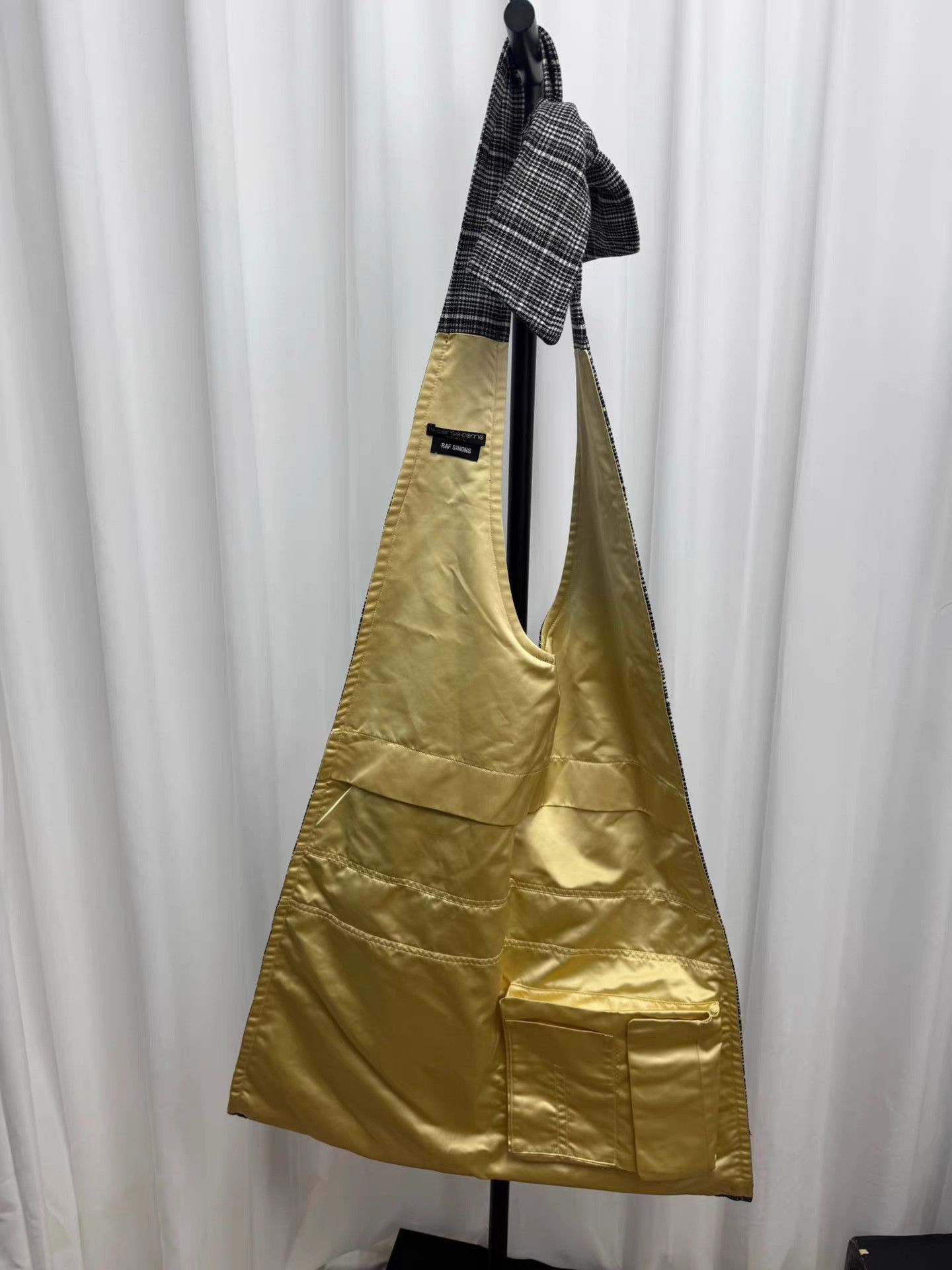 Raf Simons Gray Plaid Tote Bag with Front Pocket Size ONE SIZE - 5 Thumbnail