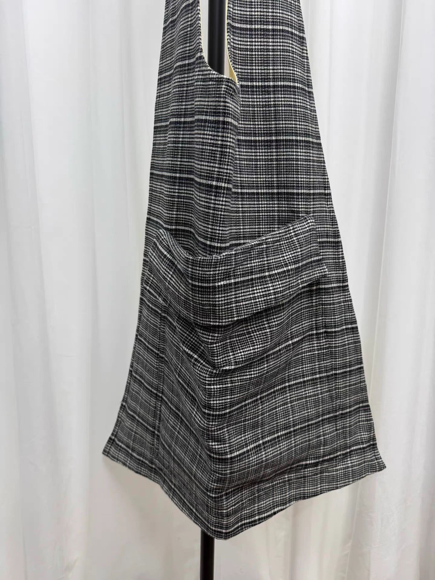 Raf Simons Gray Plaid Tote Bag with Front Pocket Size ONE SIZE - 2 Thumbnail