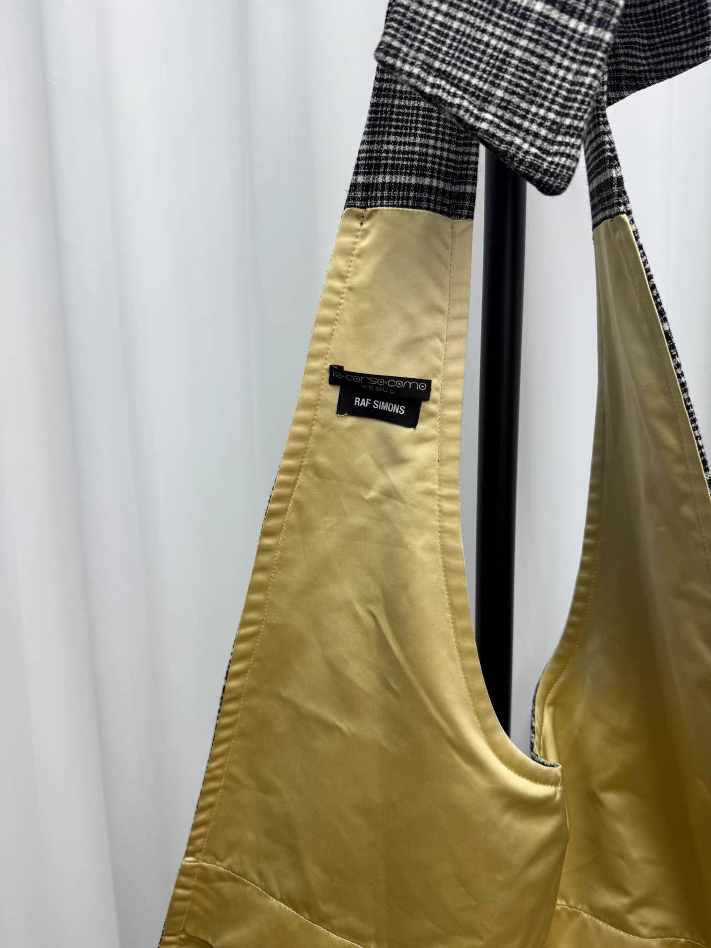 Raf Simons Gray Plaid Tote Bag with Front Pocket Size ONE SIZE - 7 Thumbnail