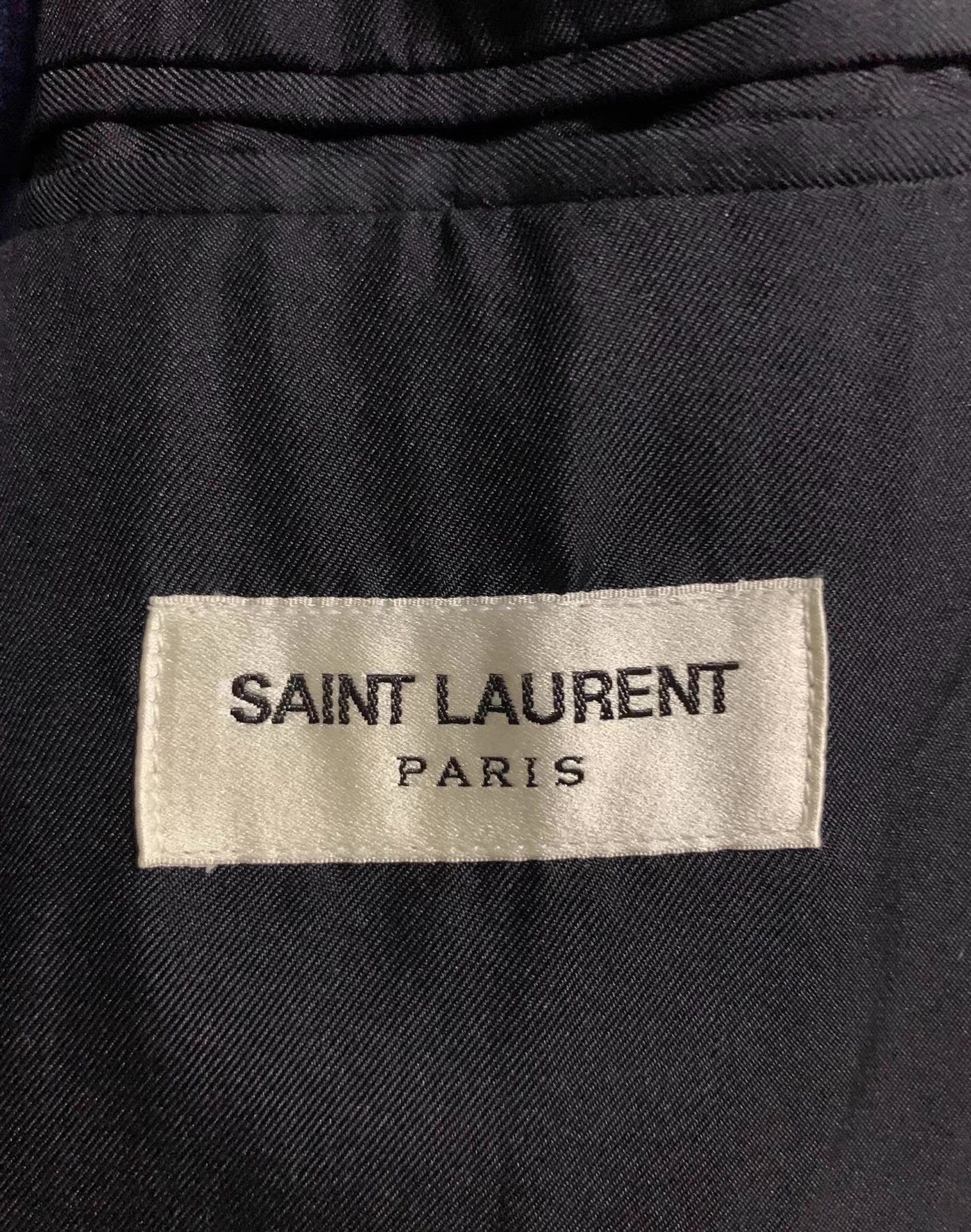 Saint Laurent Paris Blue Plaid Single-Breasted Blazer Size US M / EU 48-50 / 2 - 5 Thumbnail