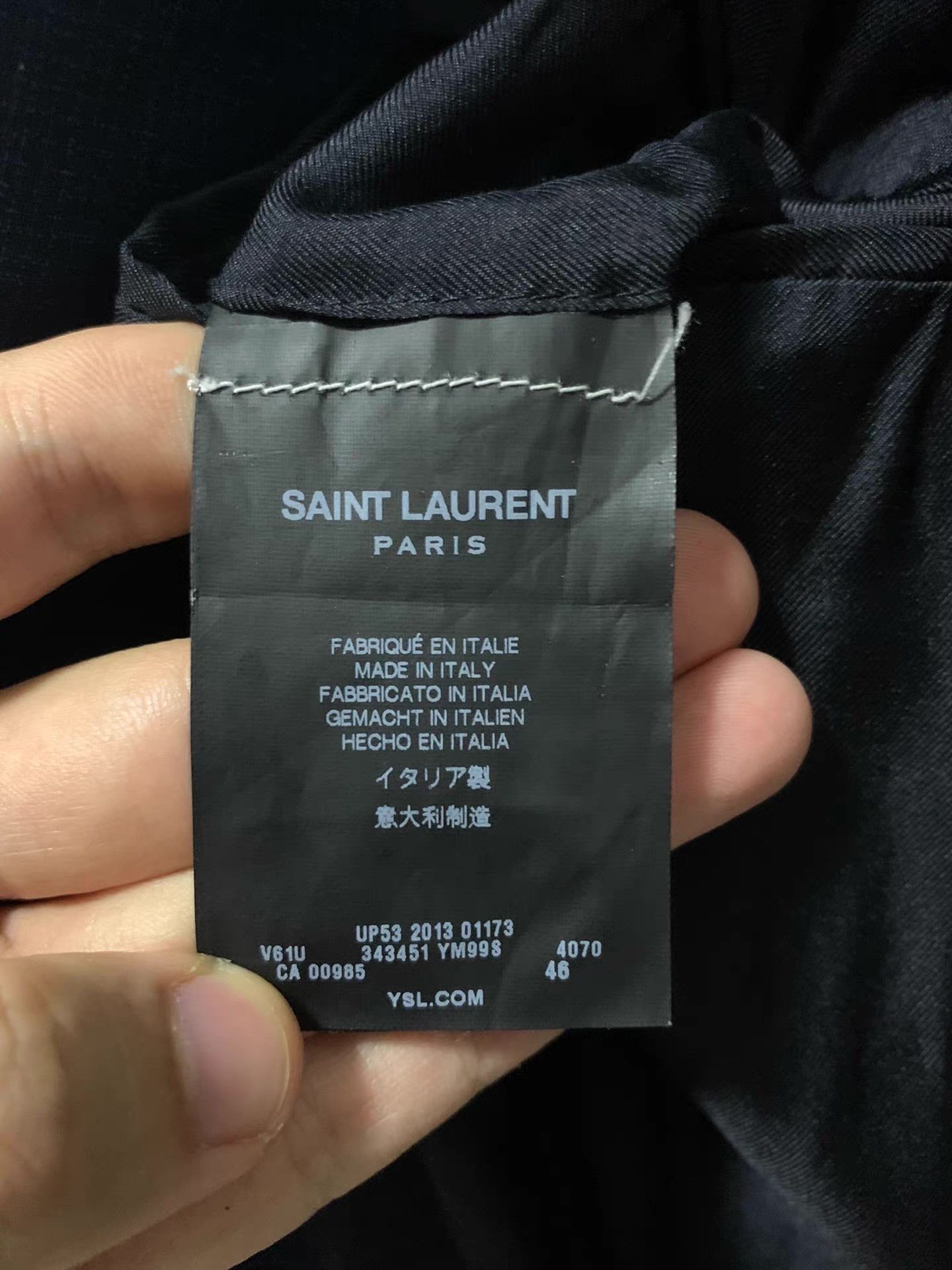 Saint Laurent Paris Blue Plaid Single-Breasted Blazer Size US M / EU 48-50 / 2 - 4 Thumbnail