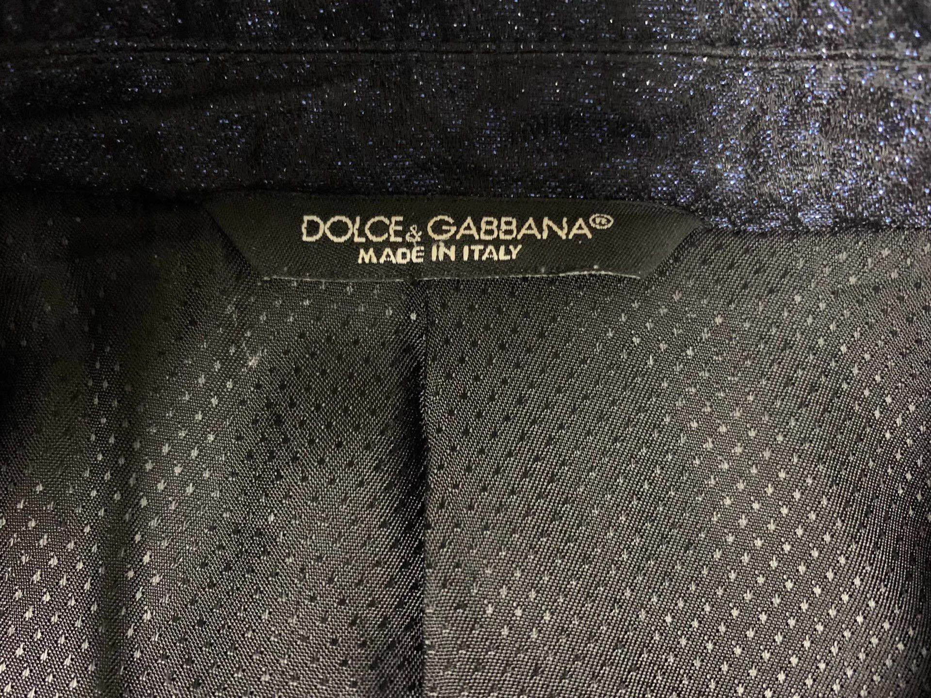 Dolce & Gabbana Blue Textured Single-Breasted Blazer Size US M / EU 48-50 / 2 - 9 Thumbnail