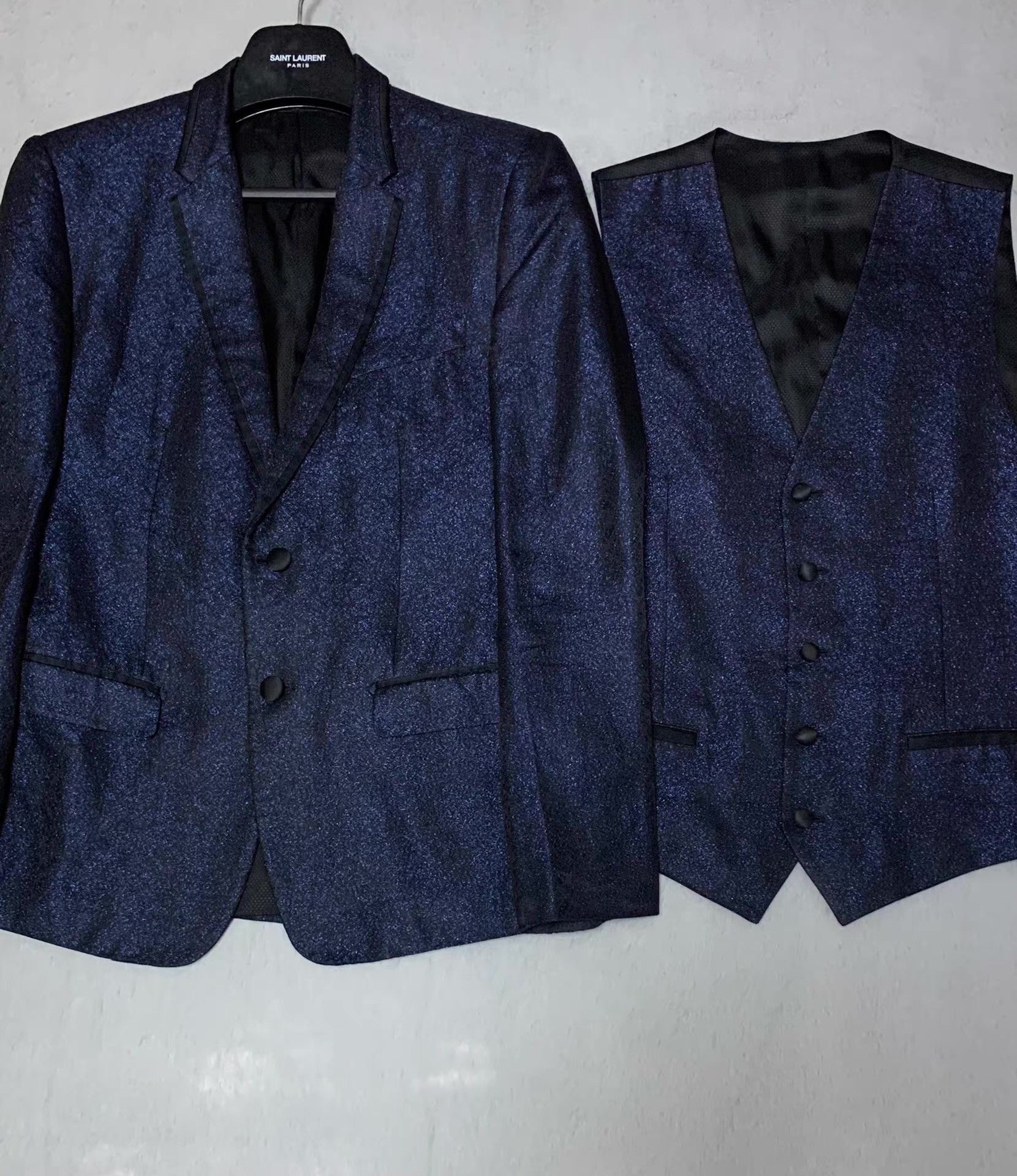 Dolce & Gabbana Blue Textured Single-Breasted Blazer Size US M / EU 48-50 / 2 - 5 Thumbnail