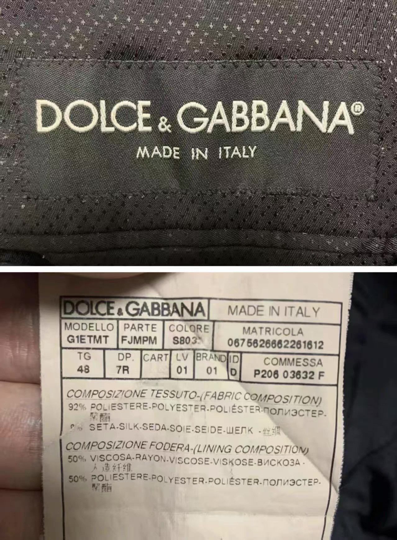 Dolce & Gabbana Blue Textured Single-Breasted Blazer Size US M / EU 48-50 / 2 - 8 Thumbnail