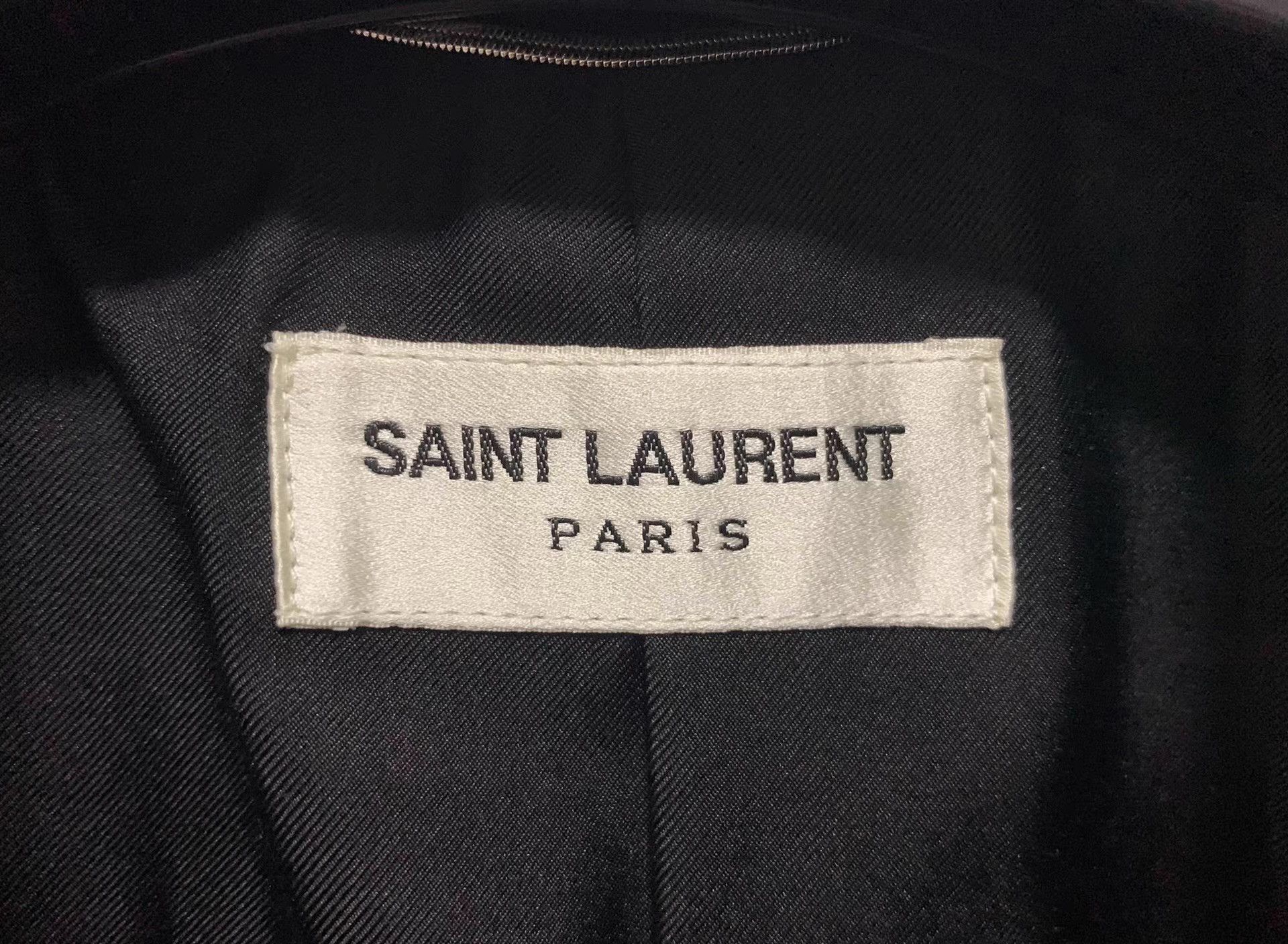Saint Laurent Paris Double-Breasted Black Pinstripe Blazer Size US M / EU 48-50 / 2 - 5 Thumbnail