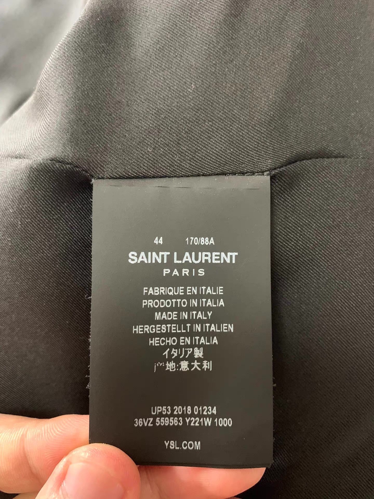 Saint Laurent Paris Double-Breasted Black Pinstripe Blazer Size US M / EU 48-50 / 2 - 4 Thumbnail