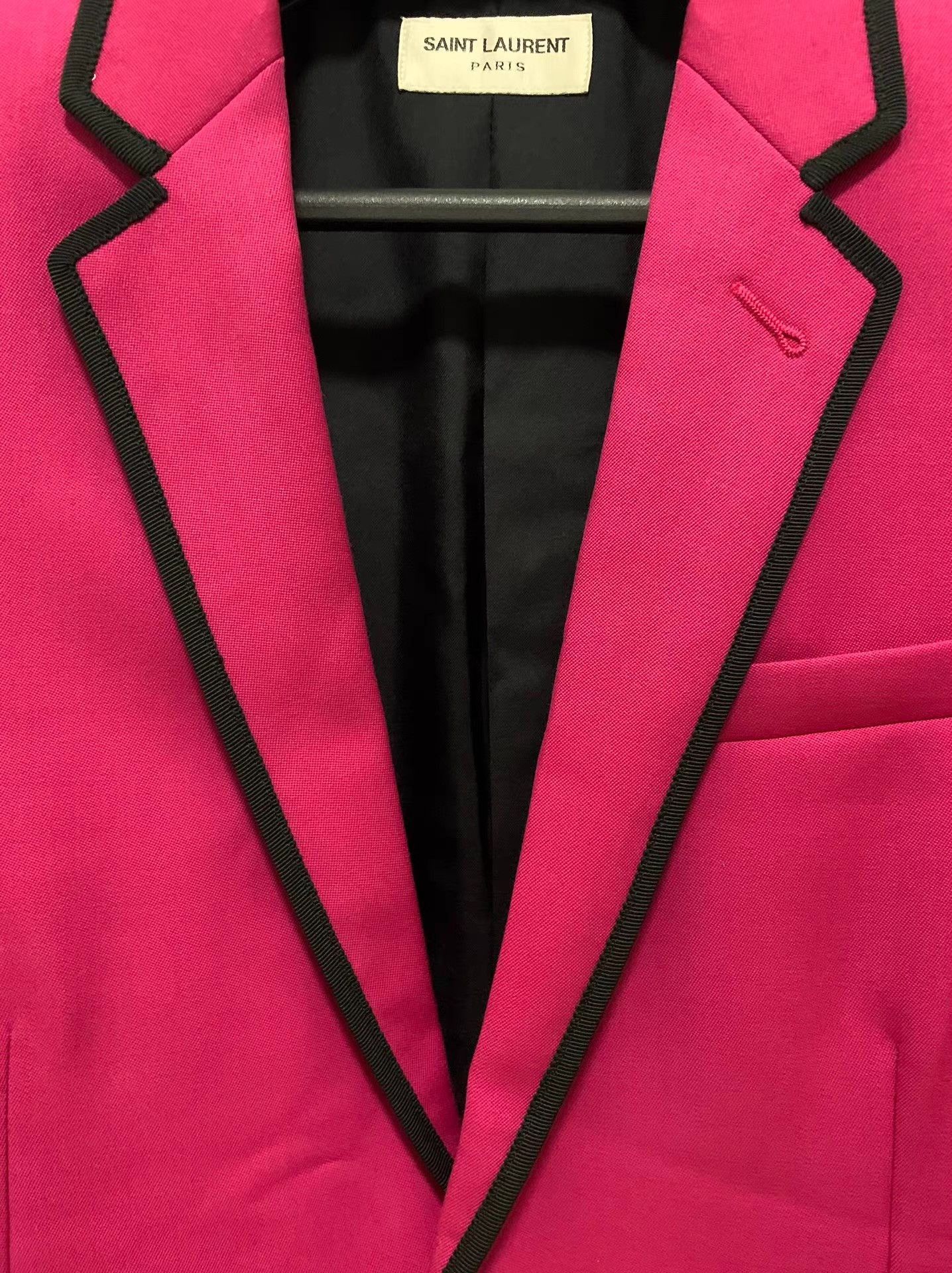 Saint Laurent Paris Pink Blazer with Black Trim Size US M / EU 48-50 / 2 - 5 Thumbnail
