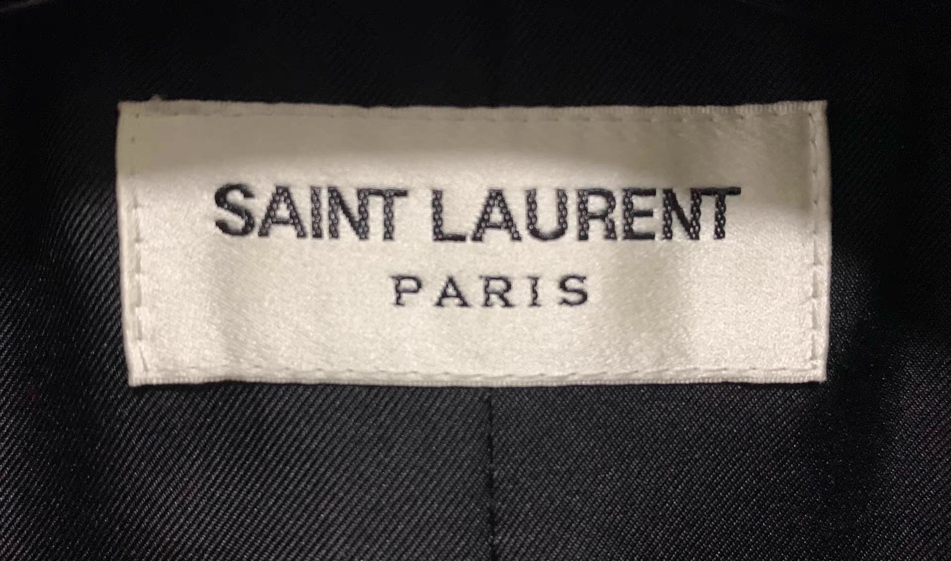 Saint Laurent Paris Black Blazer with Leather Collar Size US M / EU 48-50 / 2 - 4 Thumbnail