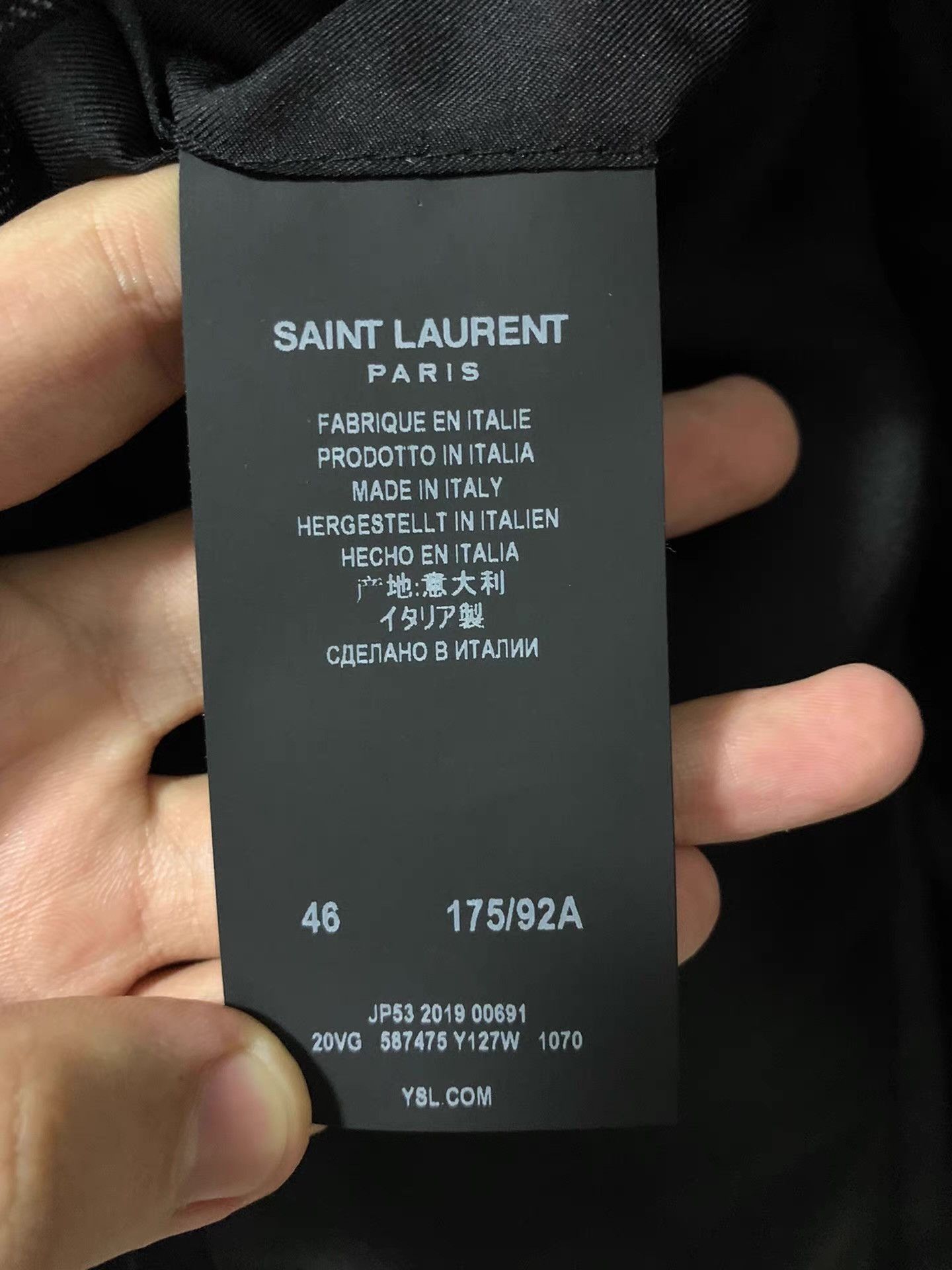 Saint Laurent Paris Black Pinstriped Double-Breasted Blazer Size US M / EU 48-50 / 2 - 4 Thumbnail