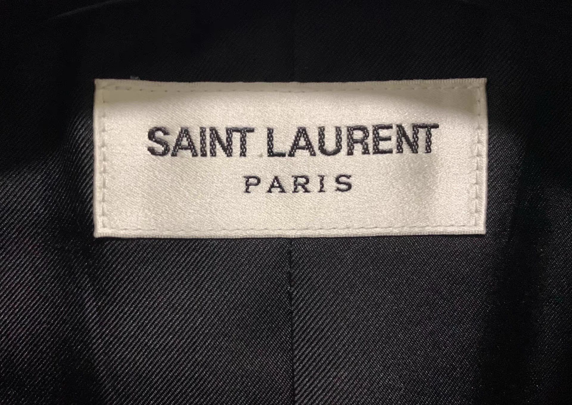 Saint Laurent Paris Black Pinstriped Double-Breasted Blazer Size US M / EU 48-50 / 2 - 3 Thumbnail